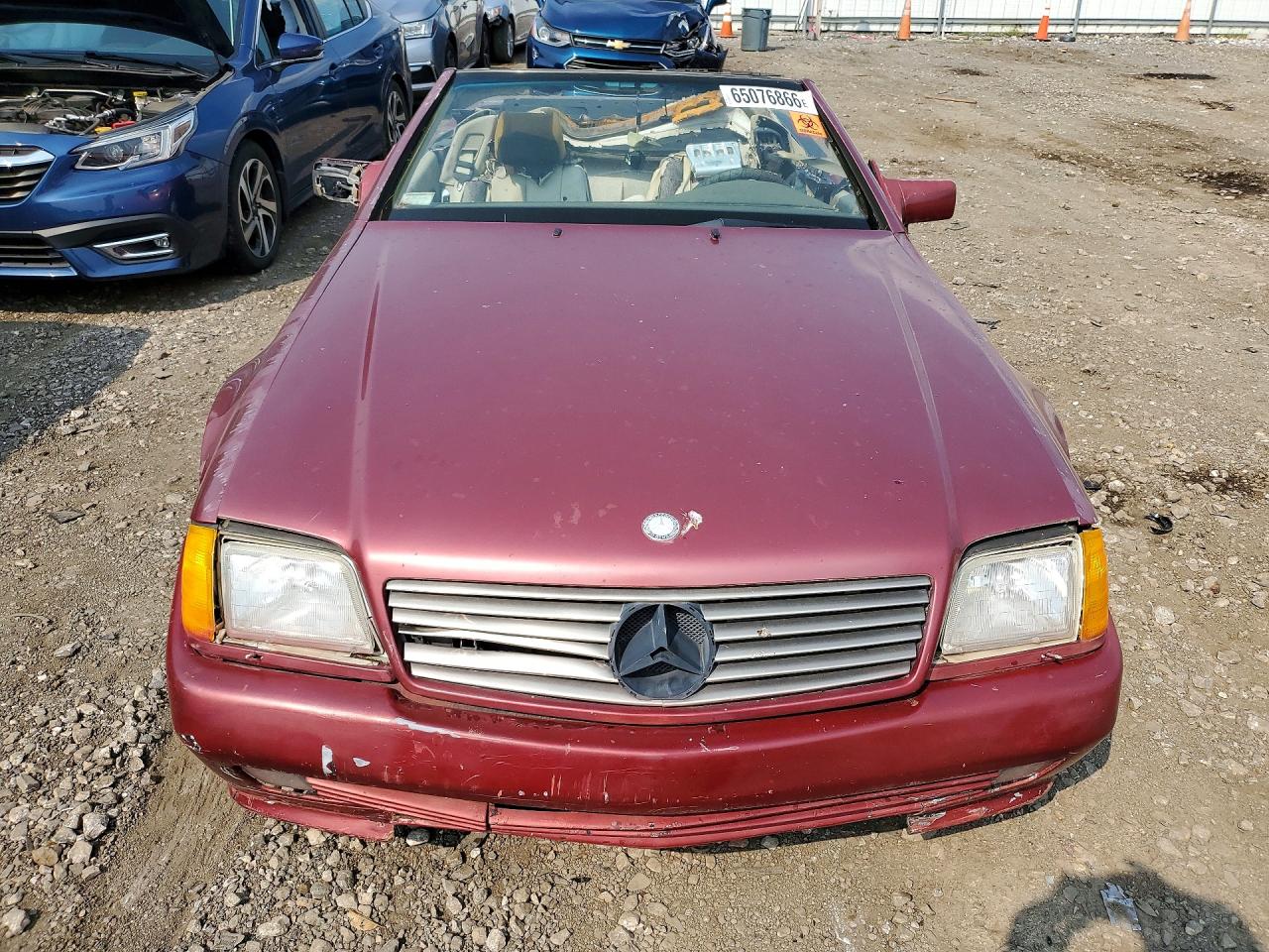 1991 Mercedes-benz 300 Sl Burgundy vin: WDBFA61E5MF018256