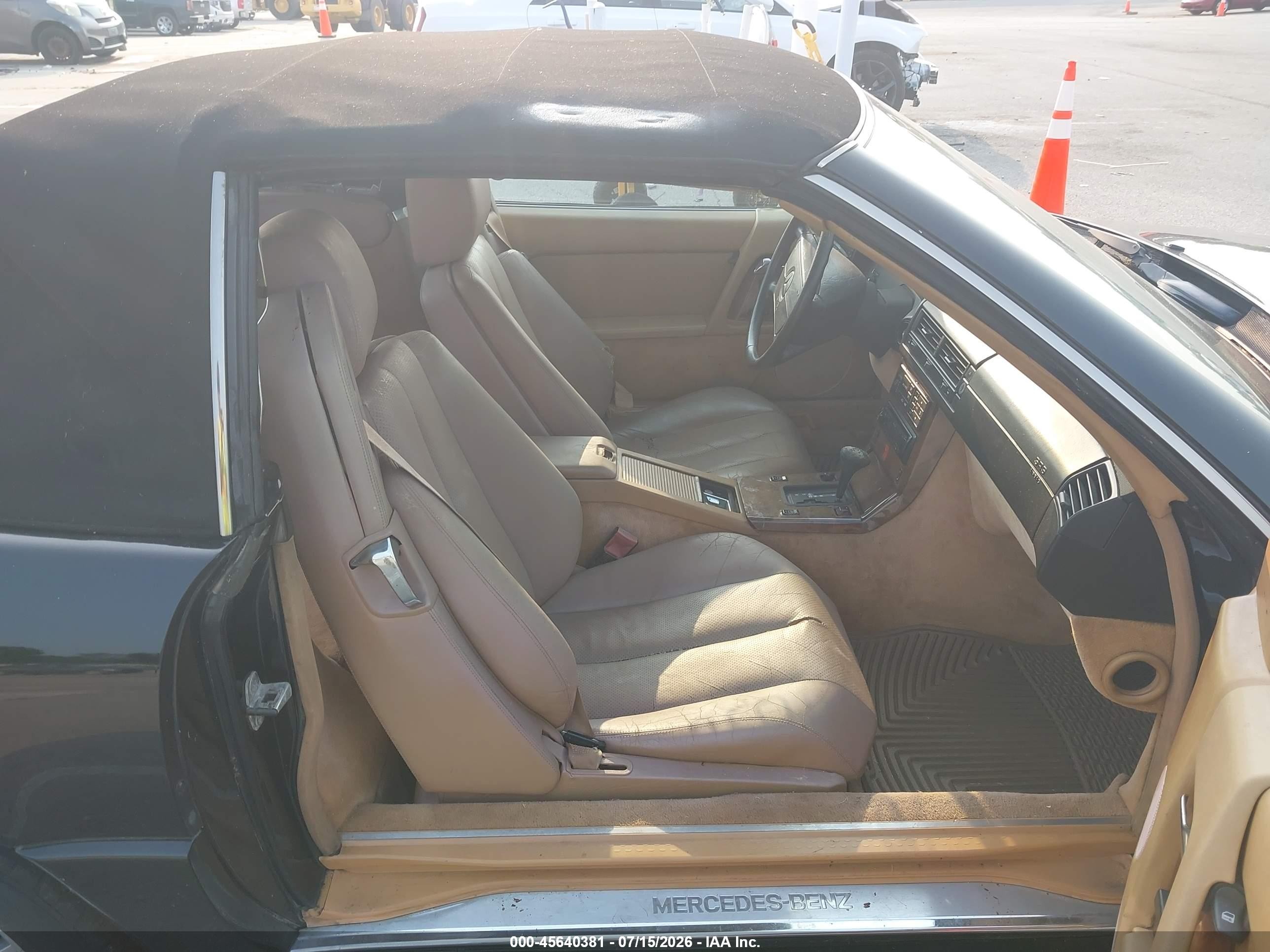 1991 Mercedes-benz 300 Sl Black vin: WDBFA61E5MF019939