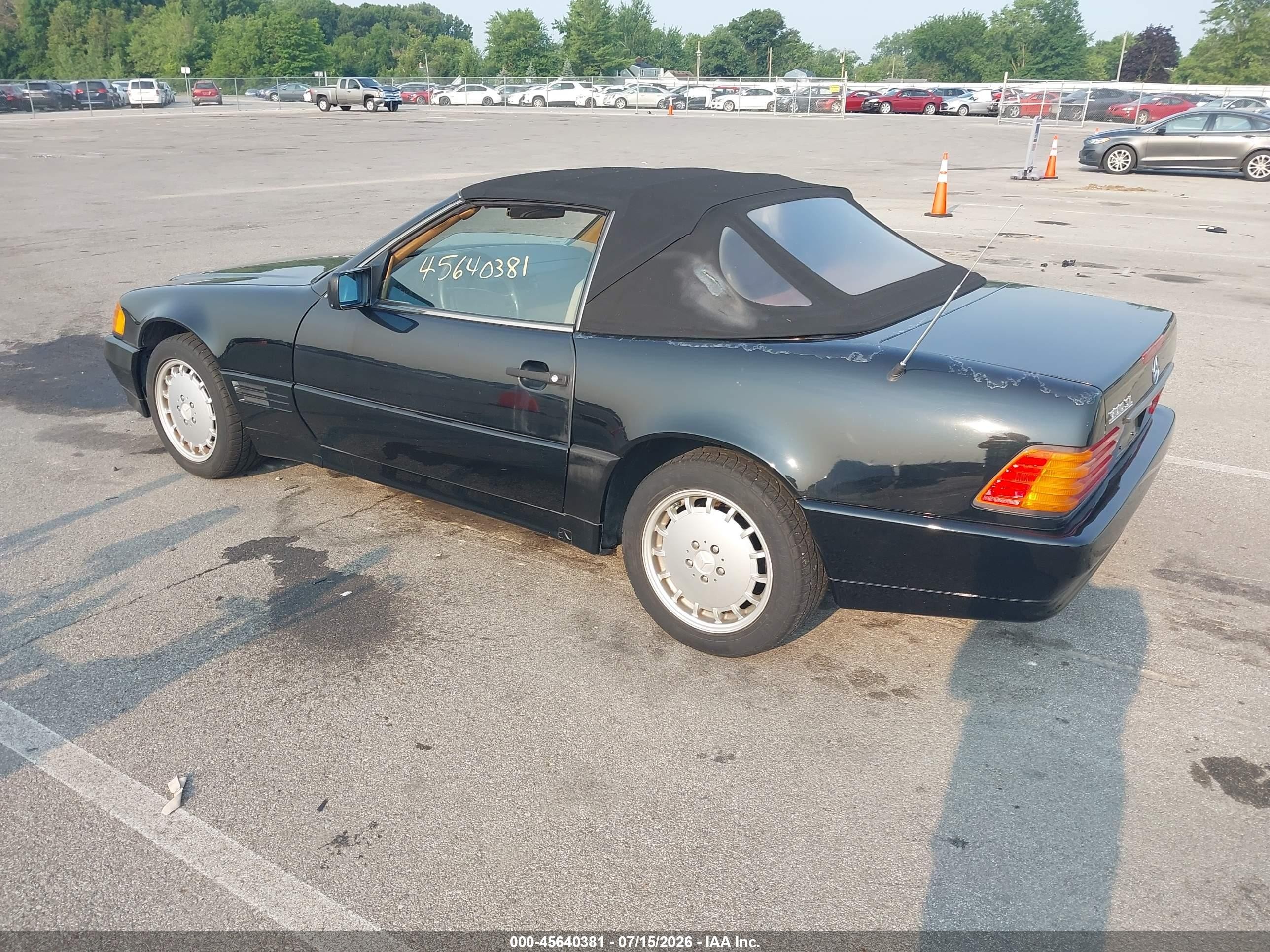 1991 Mercedes-benz 300 Sl Black vin: WDBFA61E5MF019939