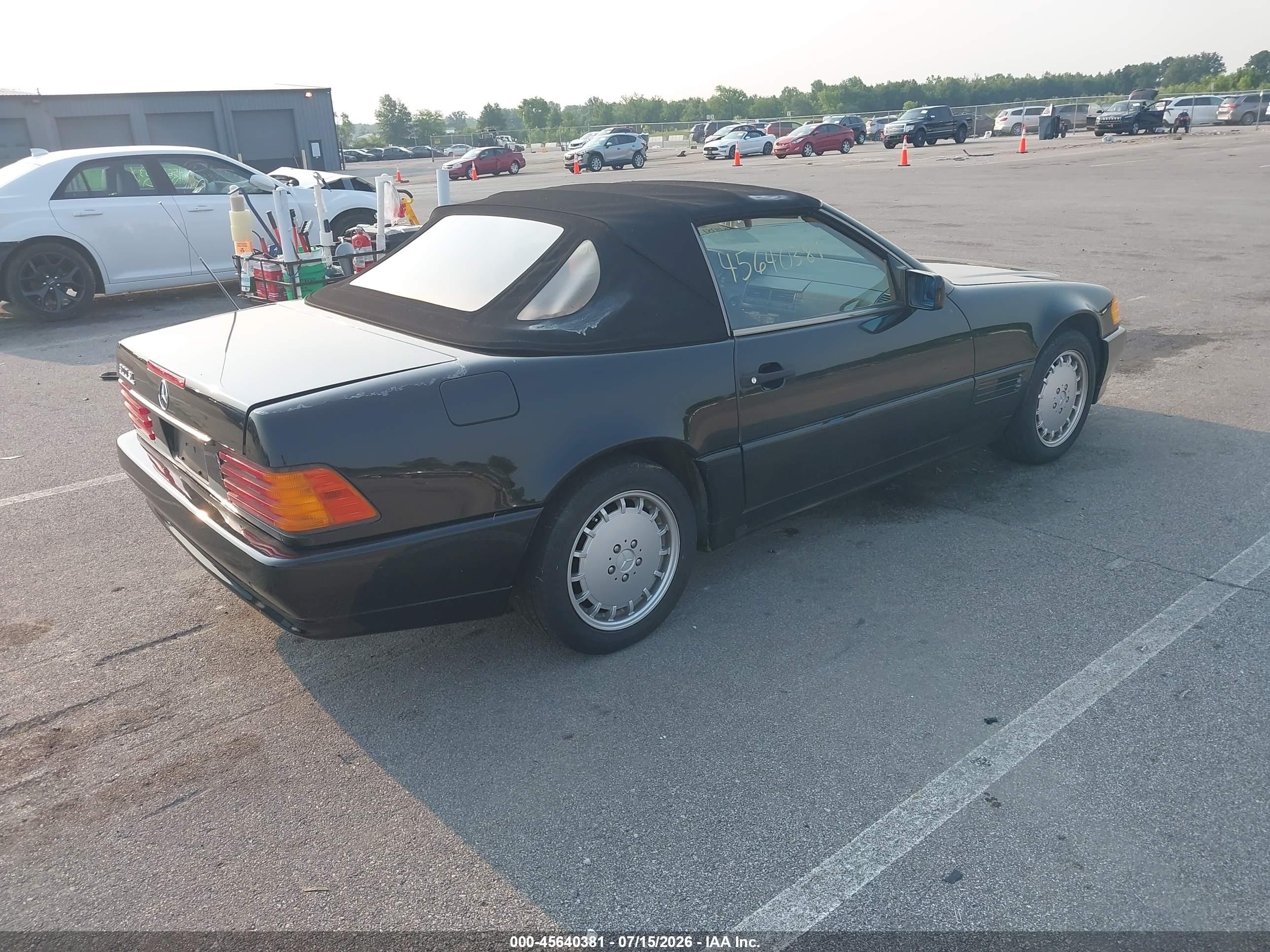1991 Mercedes-benz 300 Sl Black vin: WDBFA61E5MF019939