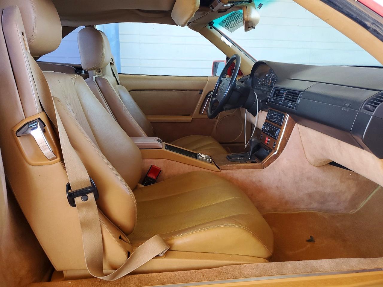 1990 Mercedes-benz 300 Sl Red vin: WDBFA61E6LF006101