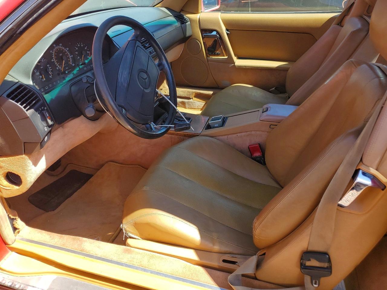 1990 Mercedes-benz 300 Sl Red vin: WDBFA61E6LF006101