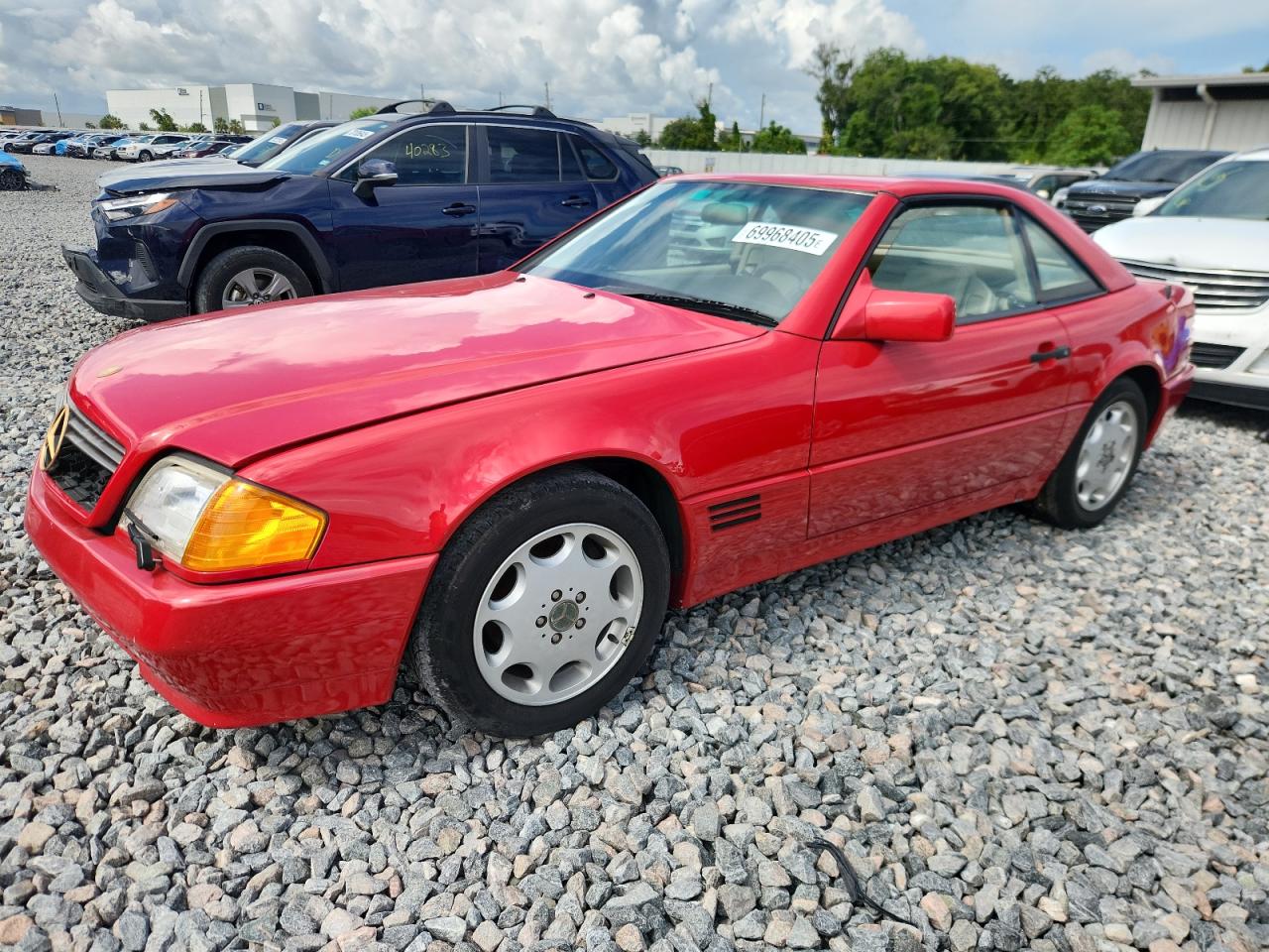 1993 Mercedes-benz 300 Sl Red vin: WDBFA61E8PF072963