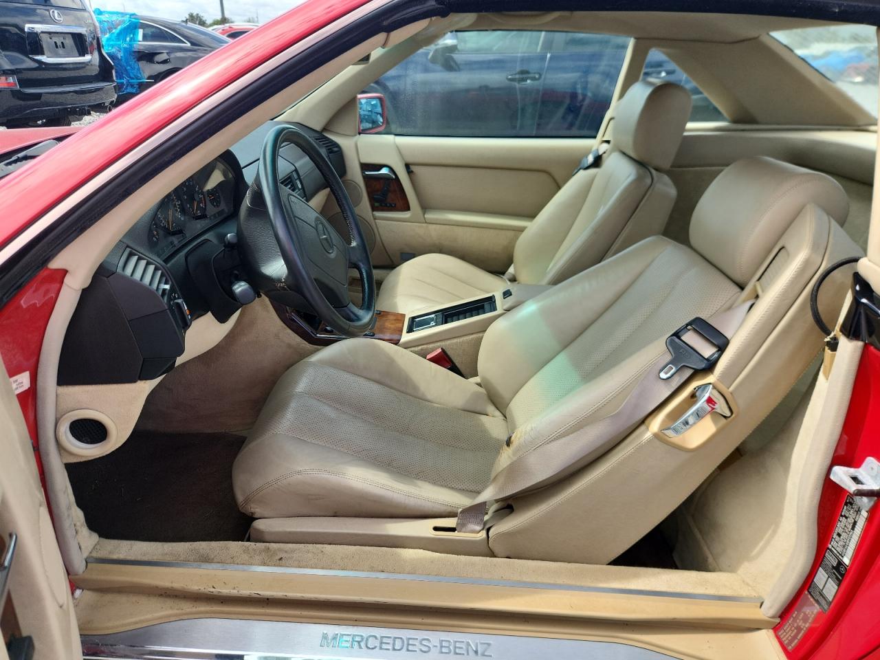 1993 Mercedes-benz 300 Sl Red vin: WDBFA61E8PF072963