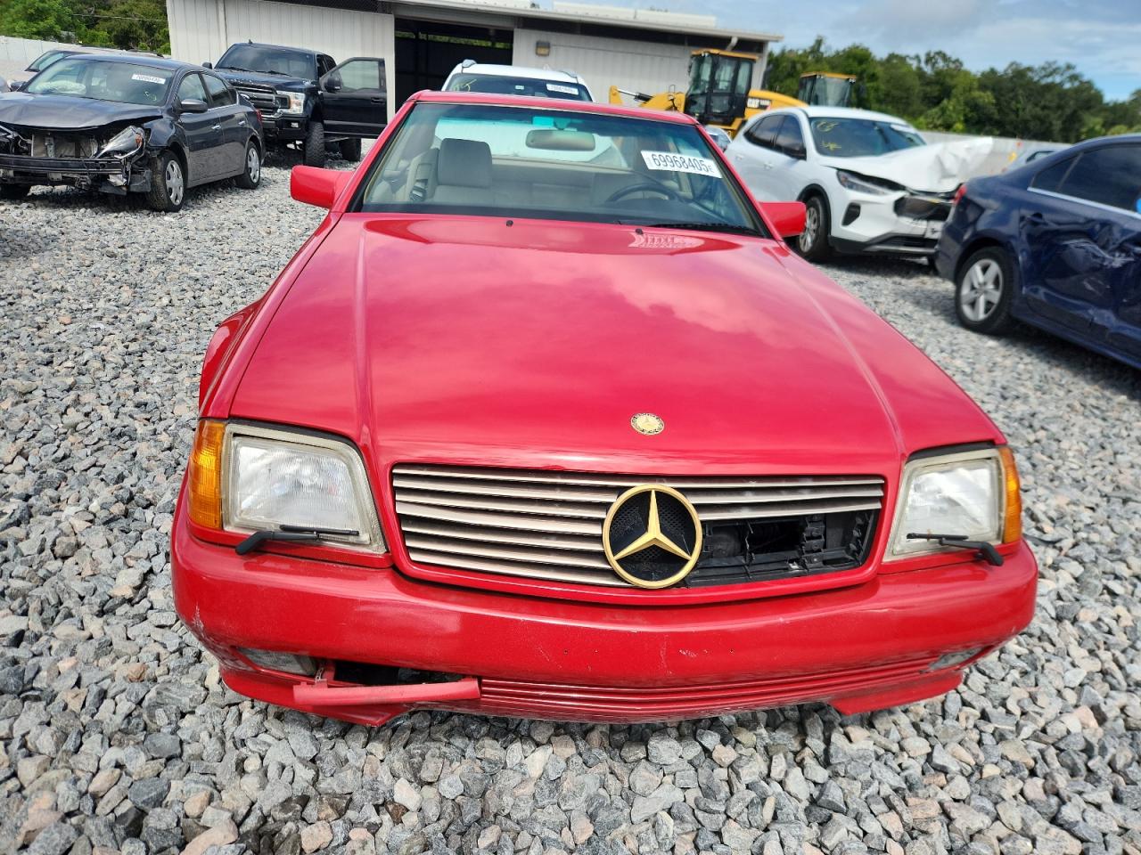 1993 Mercedes-benz 300 Sl Red vin: WDBFA61E8PF072963