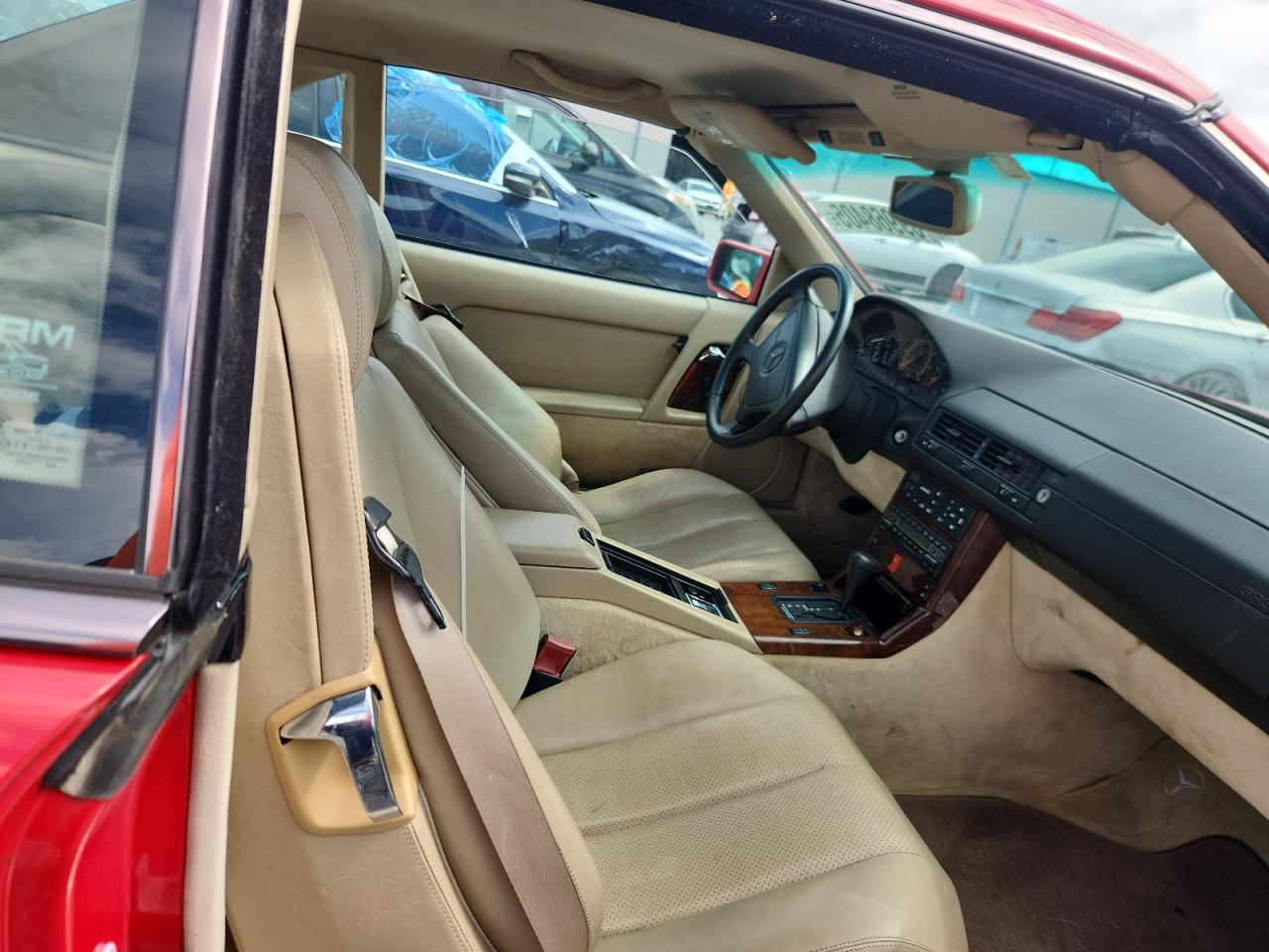 1993 Mercedes-benz 300 Sl Red vin: WDBFA61E8PF072963