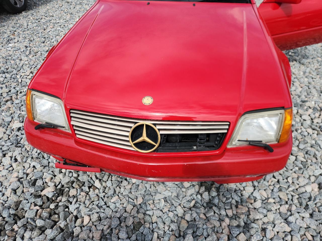1993 Mercedes-benz 300 Sl Red vin: WDBFA61E8PF072963