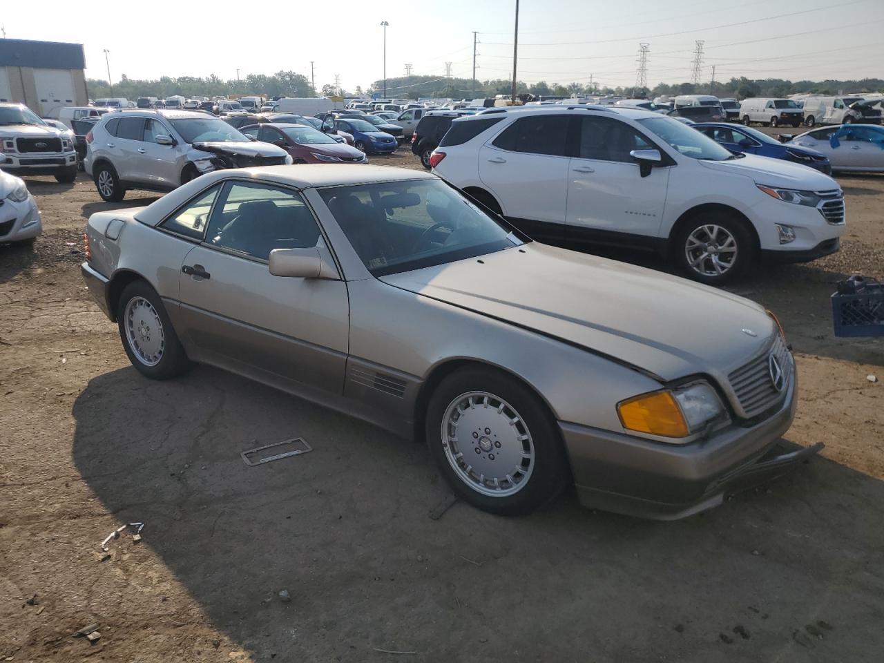 1991 Mercedes-benz 300 Sl Gold vin: WDBFA61EXMF027714