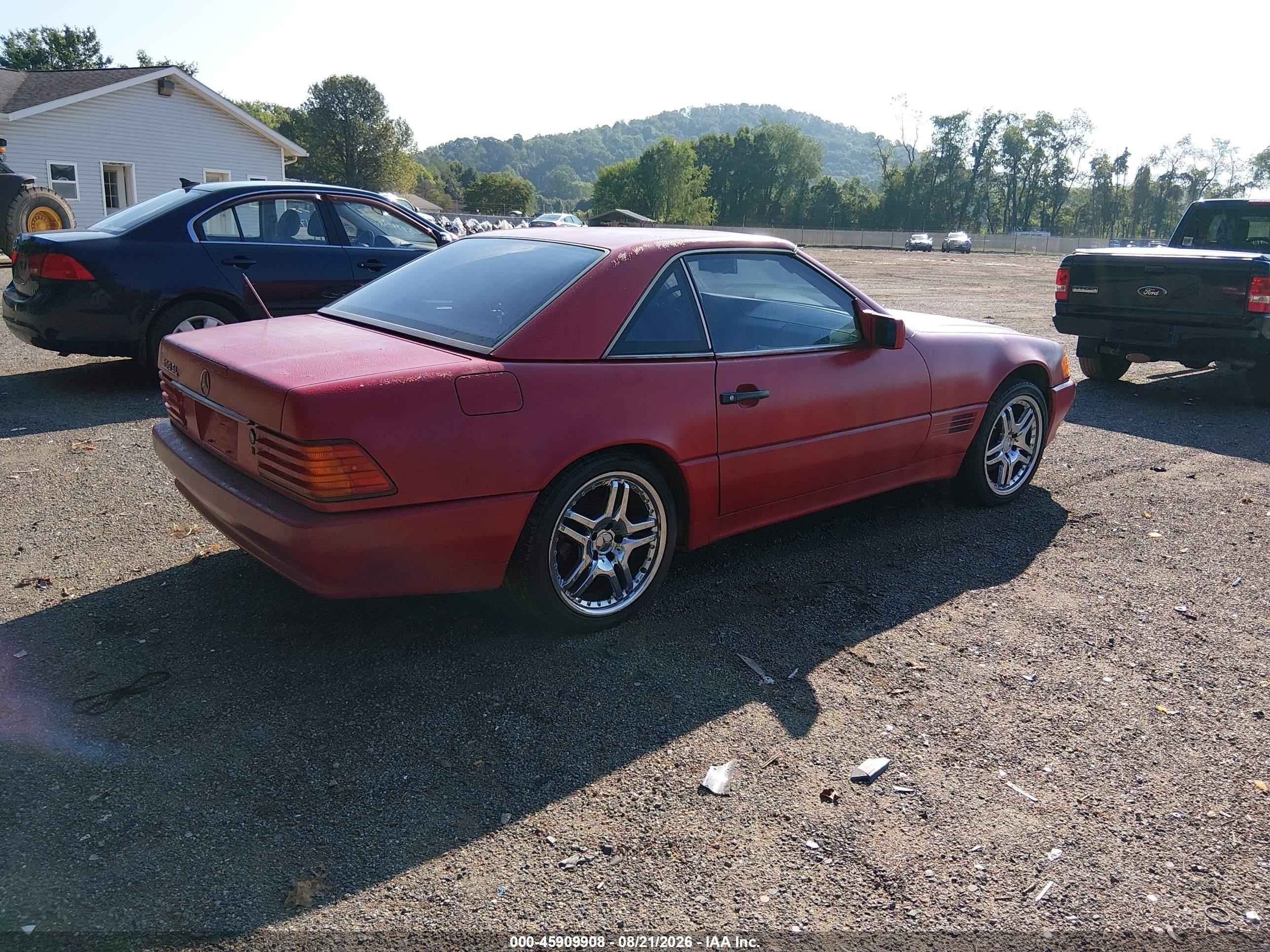 1993 Mercedes-benz 300 Sl Red vin: WDBFA61EXPF084824