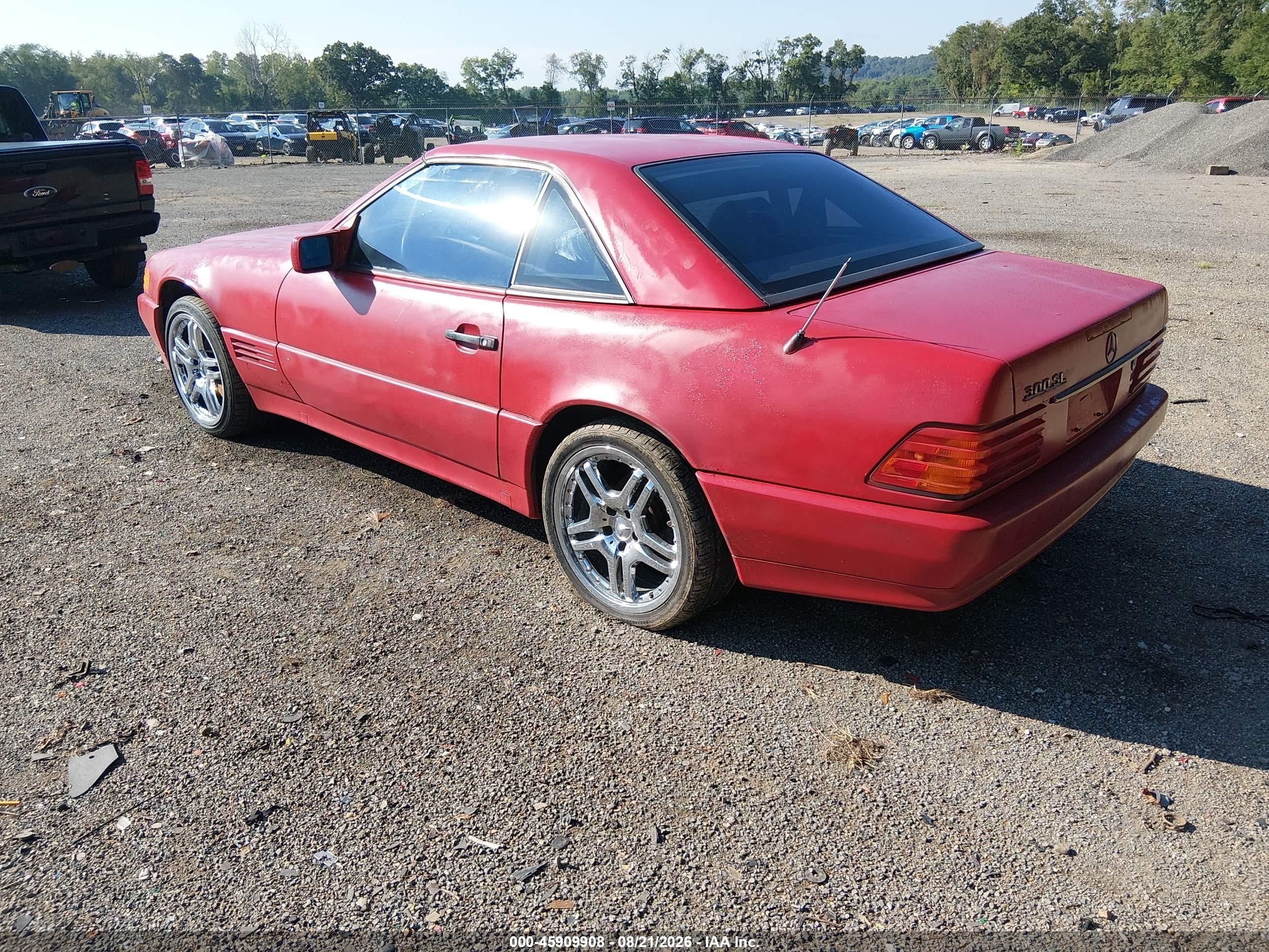 1993 Mercedes-benz 300 Sl Red vin: WDBFA61EXPF084824