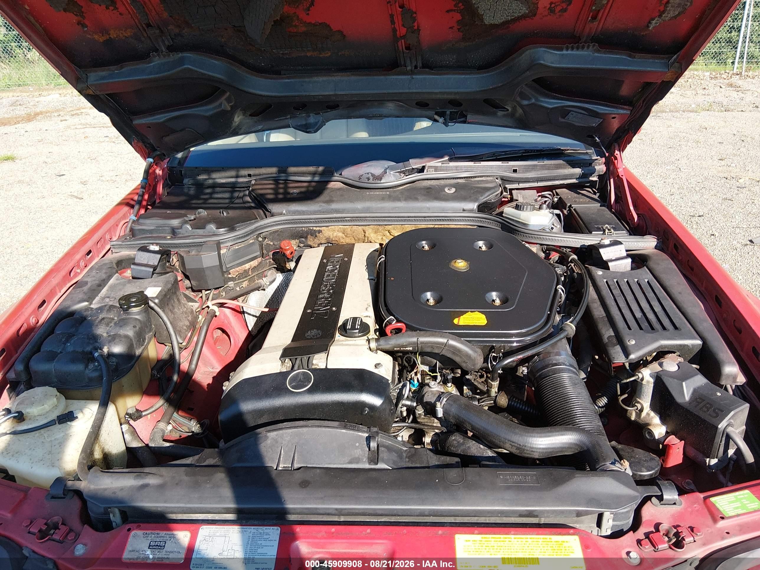1993 Mercedes-benz 300 Sl Red vin: WDBFA61EXPF084824