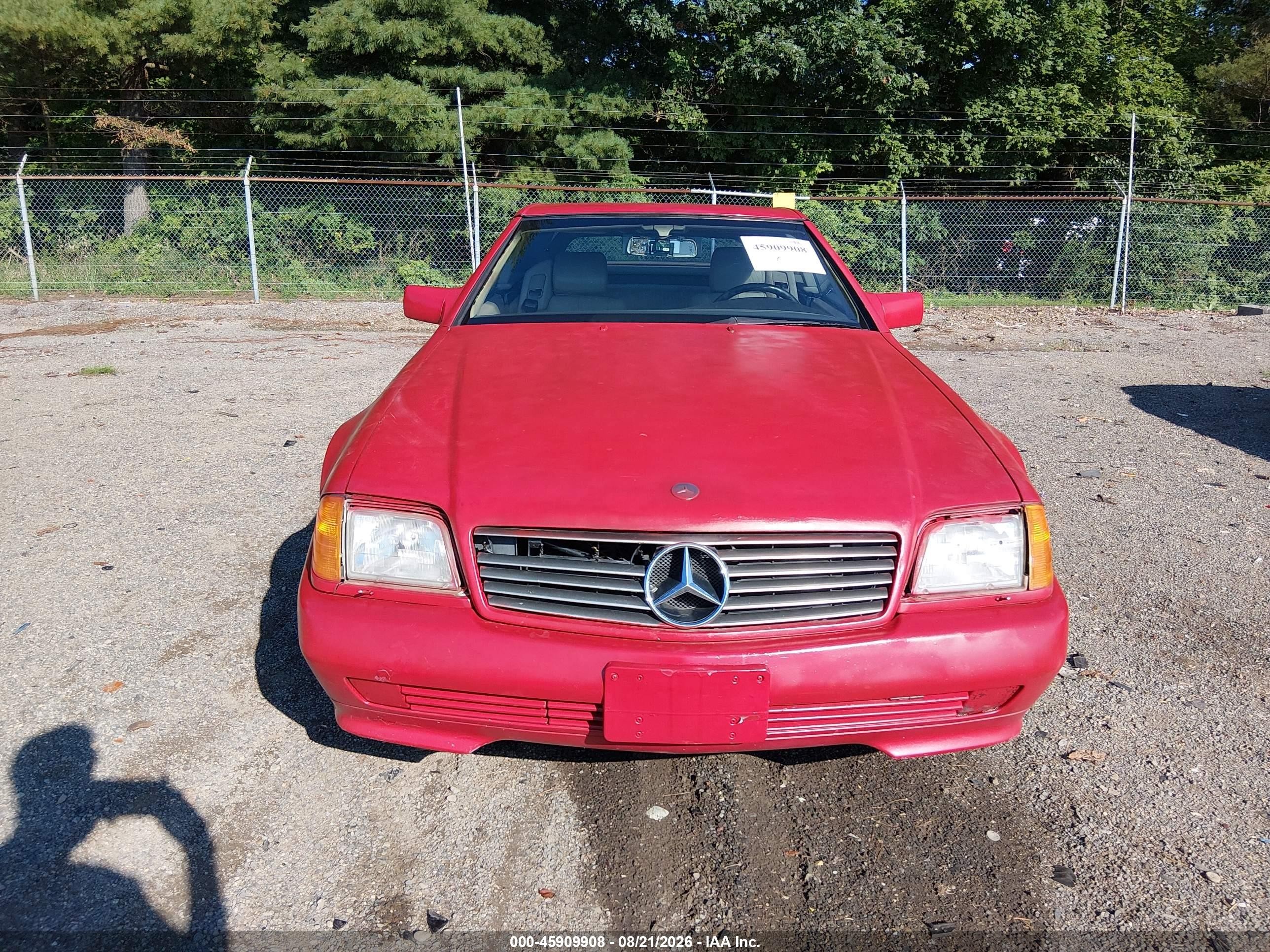 1993 Mercedes-benz 300 Sl Red vin: WDBFA61EXPF084824