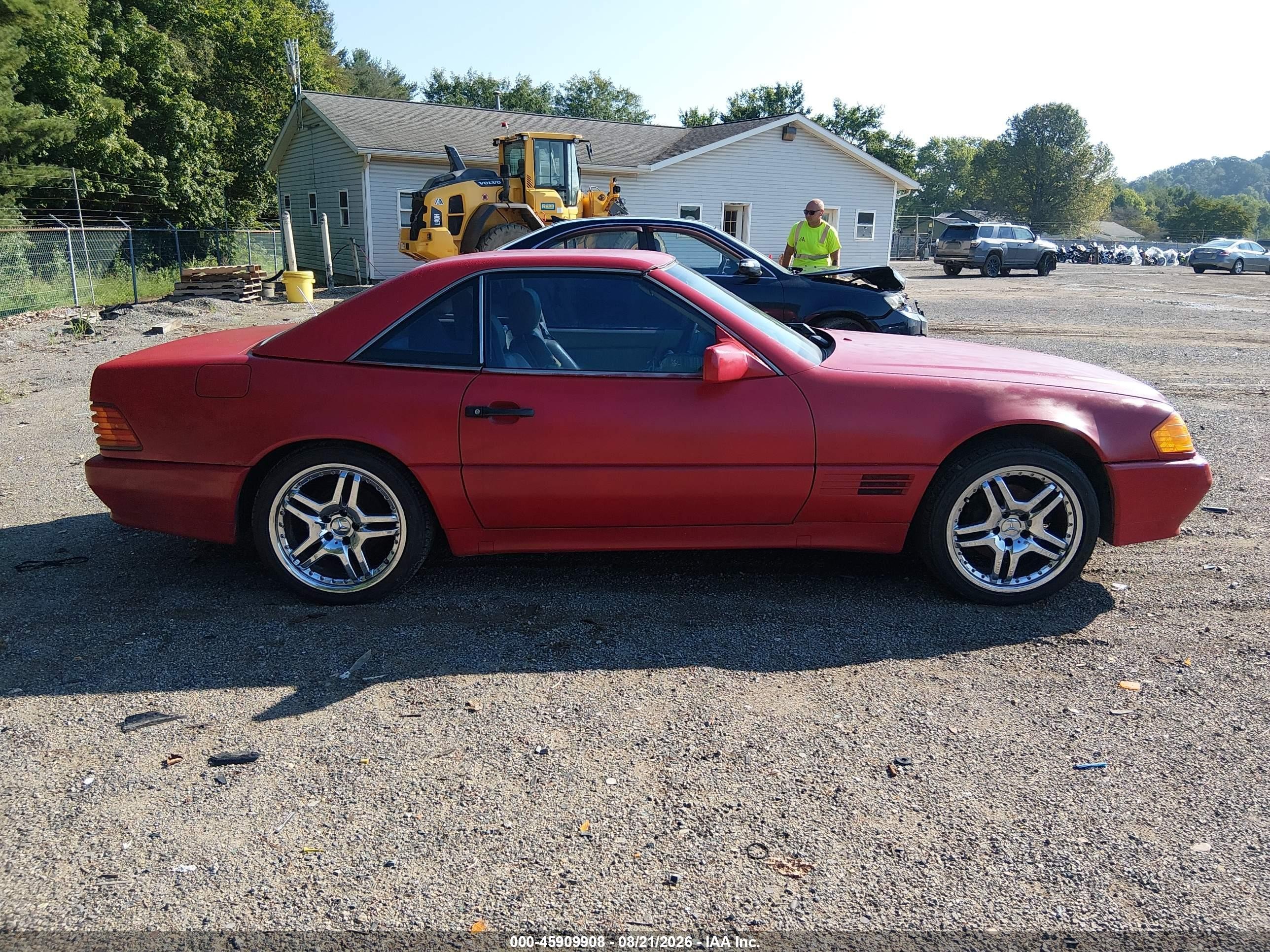 1993 Mercedes-benz 300 Sl Red vin: WDBFA61EXPF084824