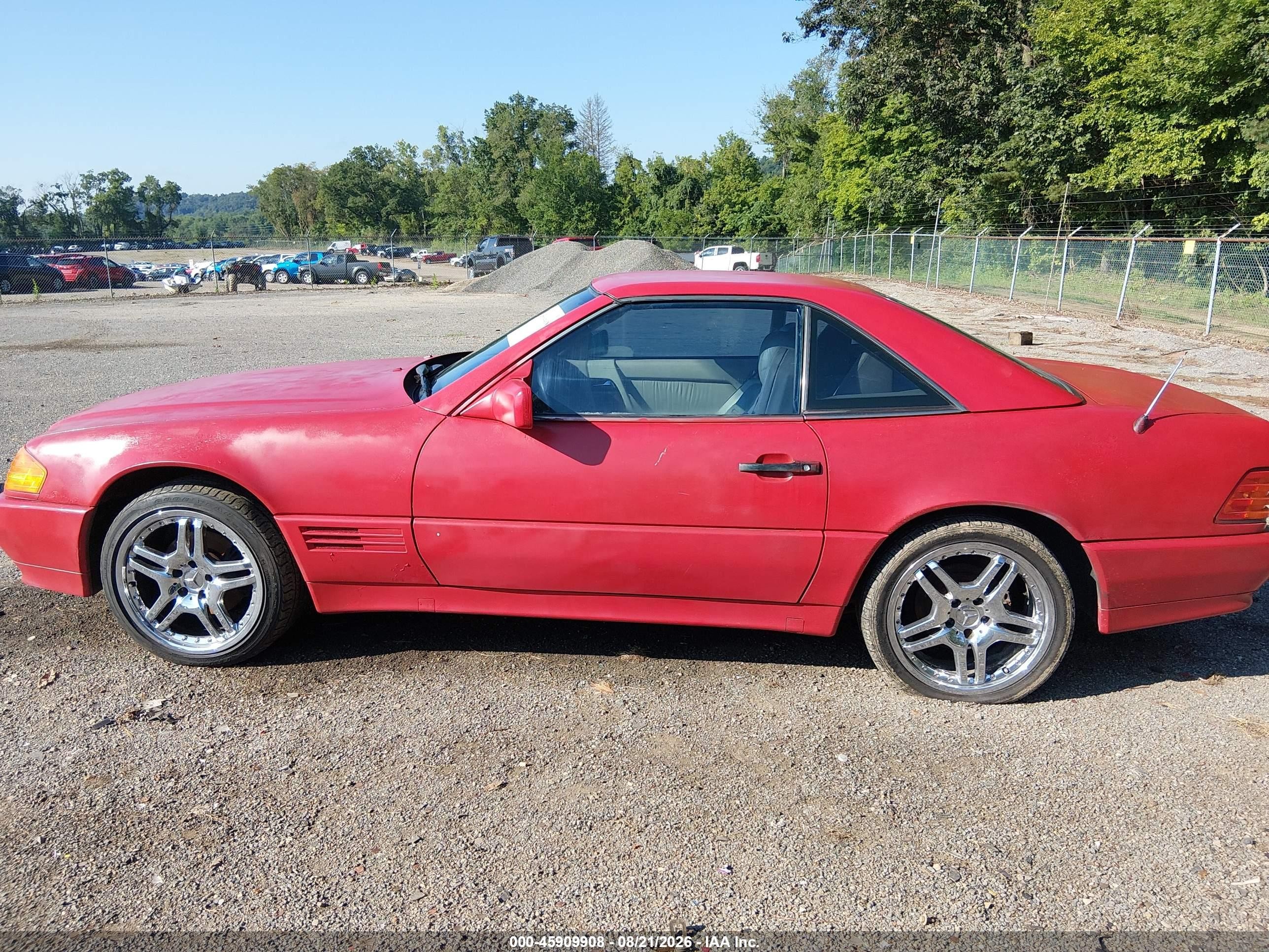1993 Mercedes-benz 300 Sl Red vin: WDBFA61EXPF084824