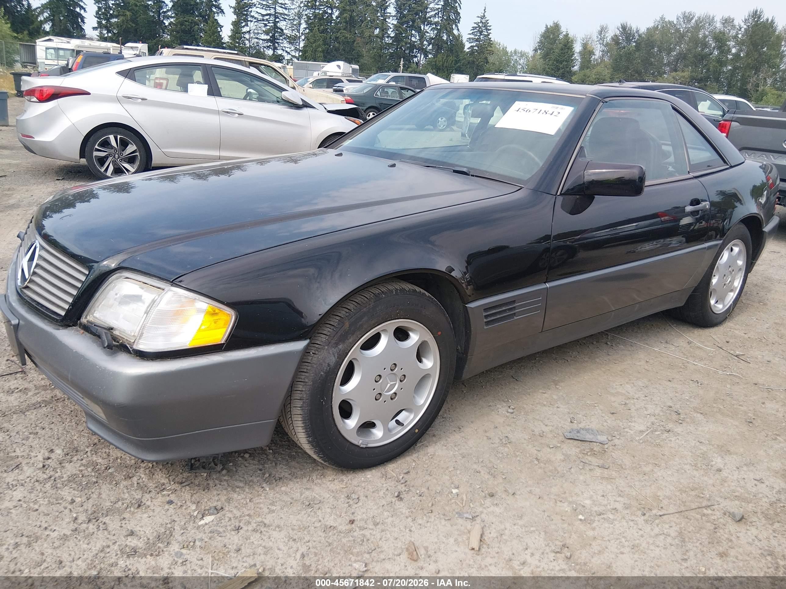 1995 Mercedes-benz Sl 320 Black vin: WDBFA63E6SF117825