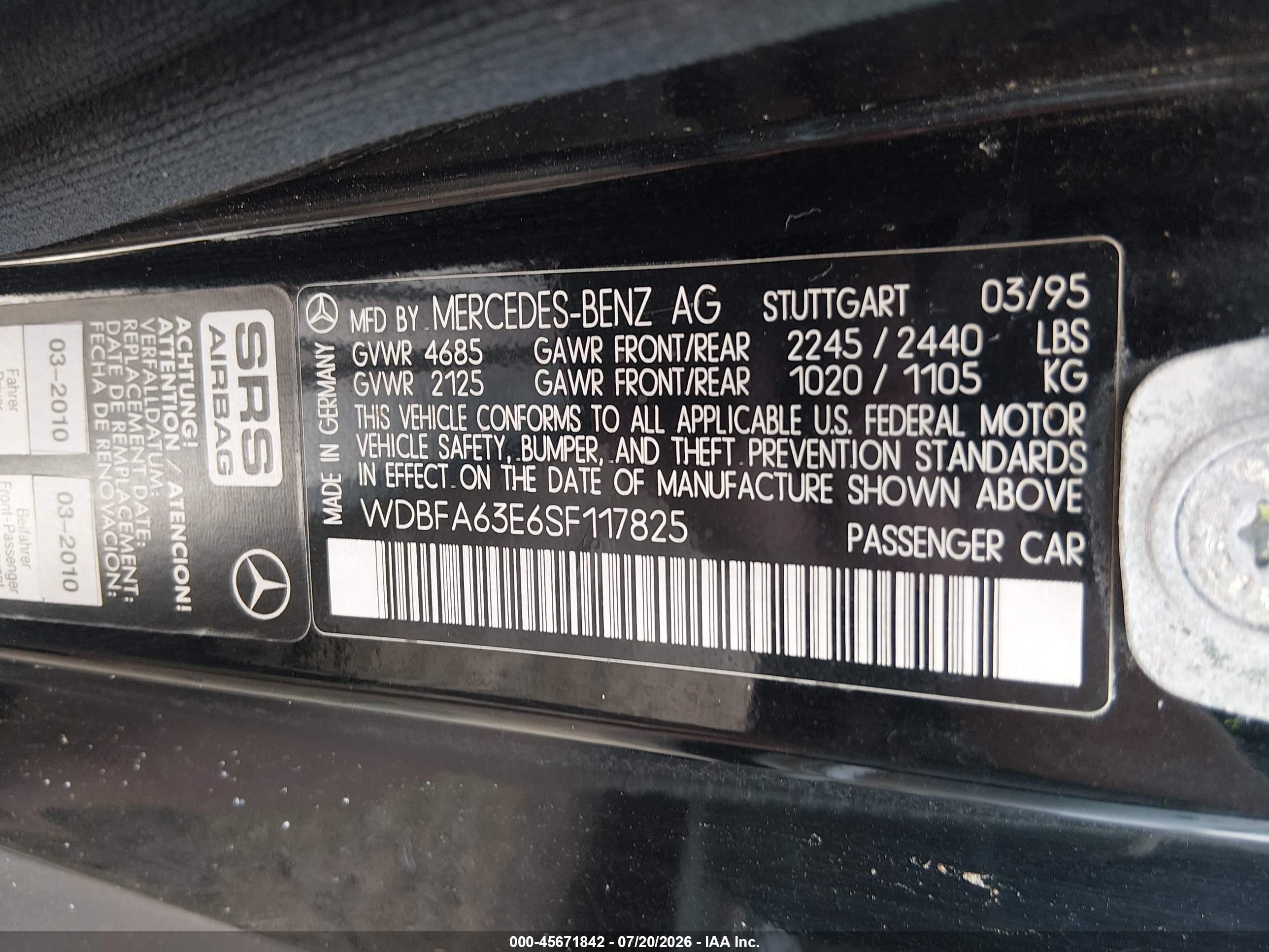 1995 Mercedes-benz Sl 320 Black vin: WDBFA63E6SF117825