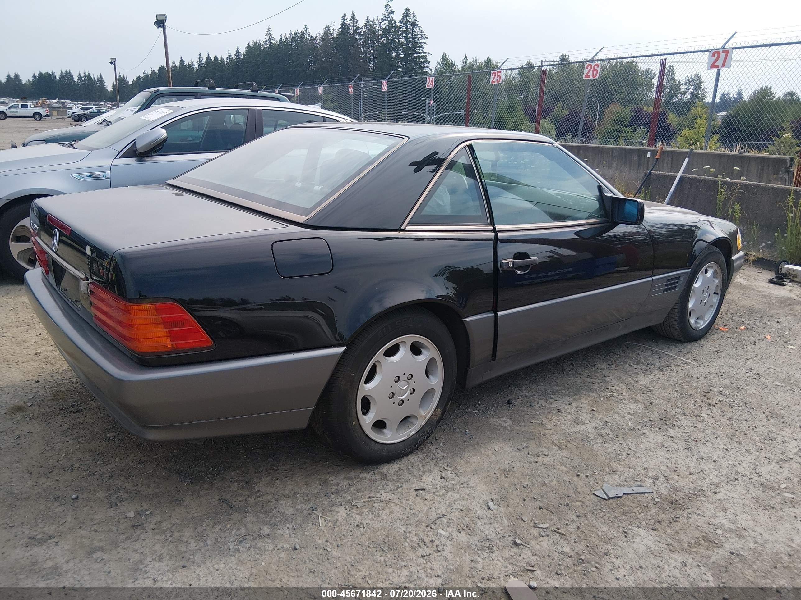 1995 Mercedes-benz Sl 320 Black vin: WDBFA63E6SF117825