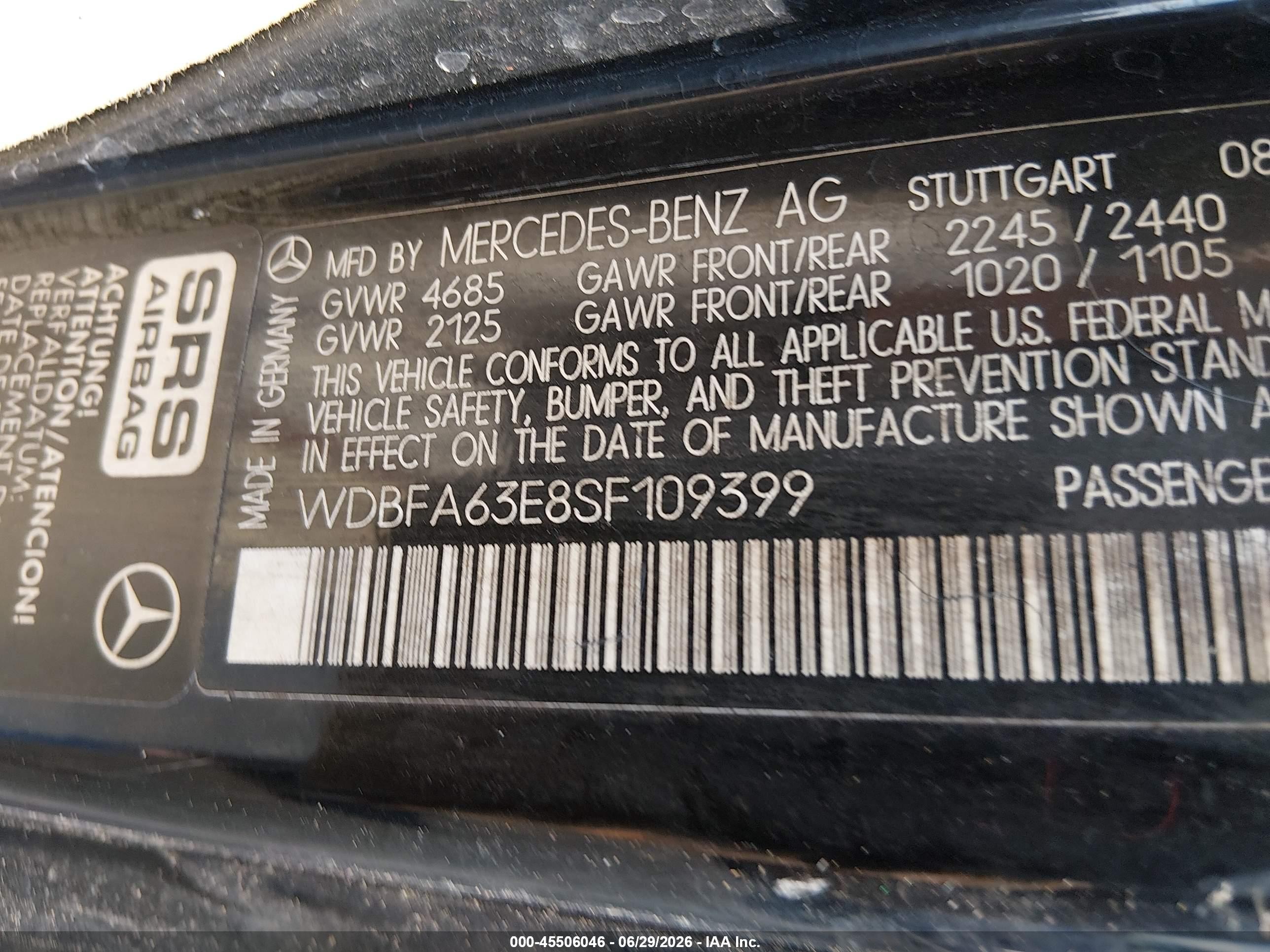 1995 Mercedes-benz Sl 320 Black vin: WDBFA63E8SF109399