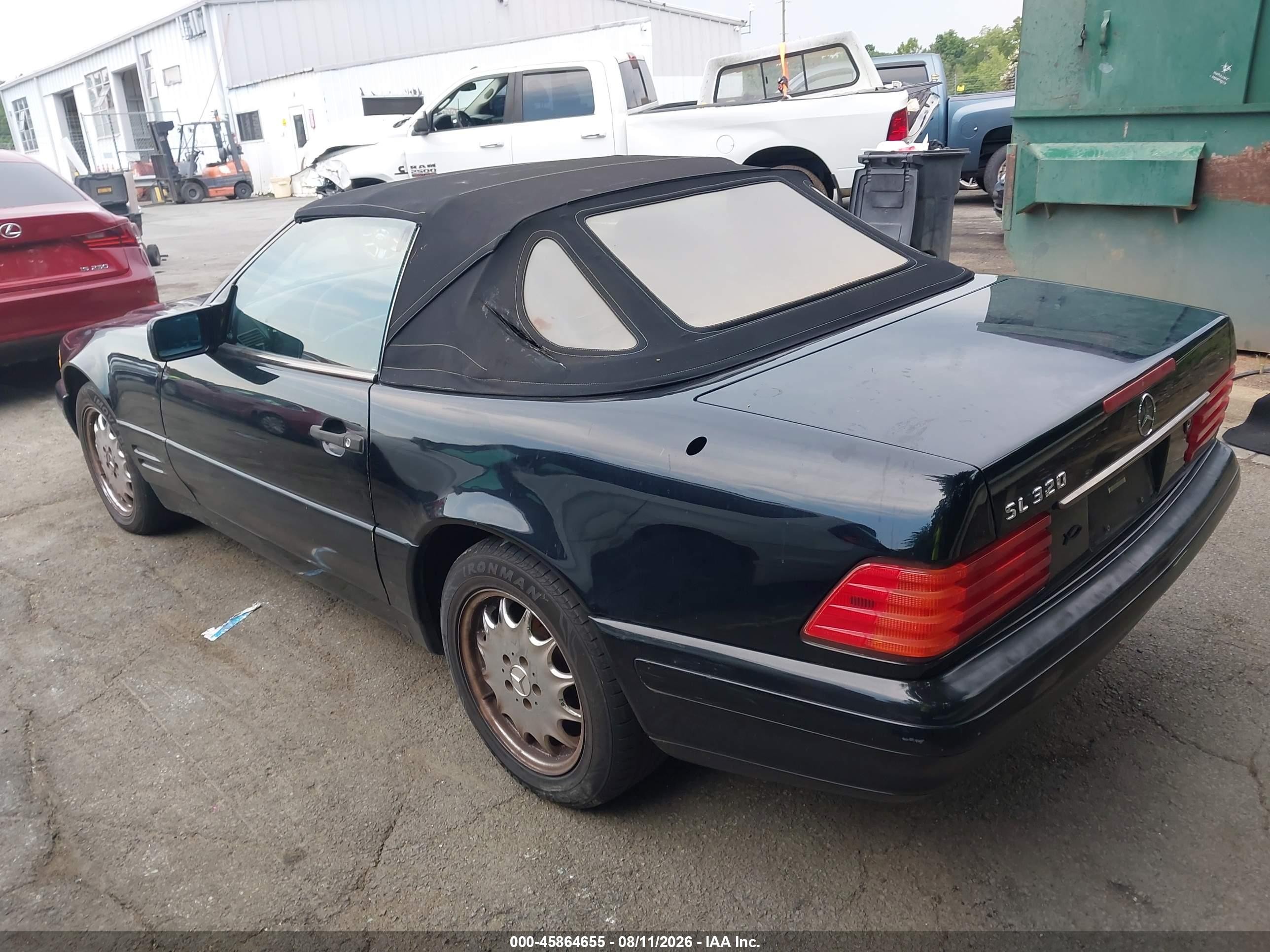 1996 Mercedes-benz Sl 320 Black vin: WDBFA63F1TF133764