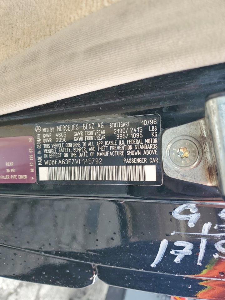 1997 Mercedes-benz Sl 320 Black vin: WDBFA63F7VF145792