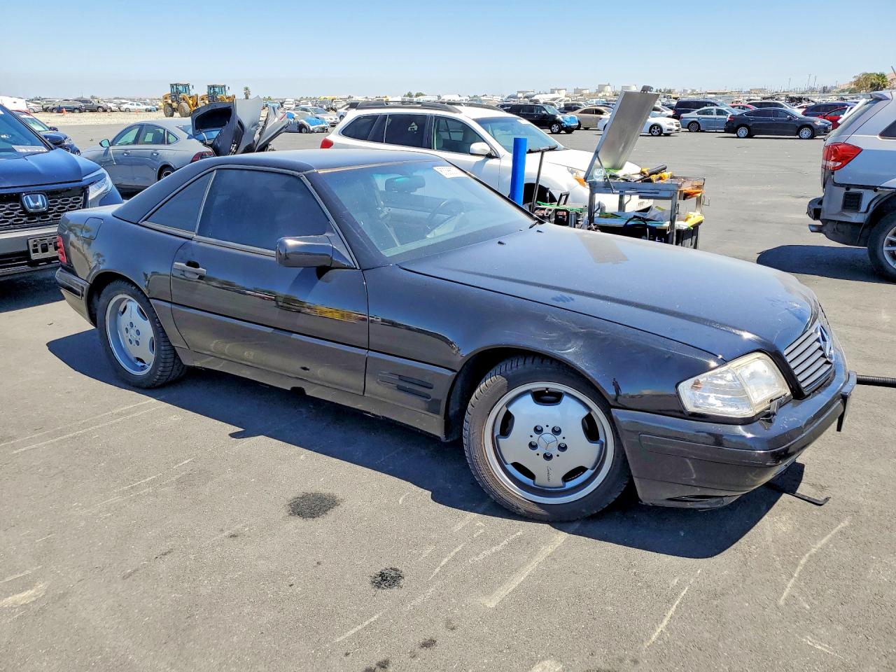 1996 Mercedes-benz Sl Black vin: WDBFA63F8TF128433