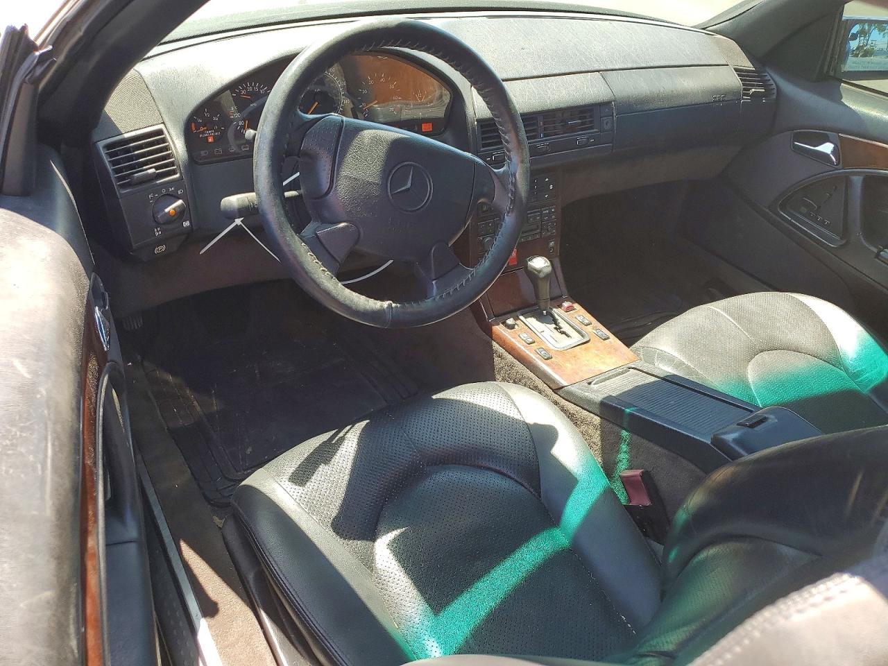 1996 Mercedes-benz Sl Black vin: WDBFA63F8TF128433