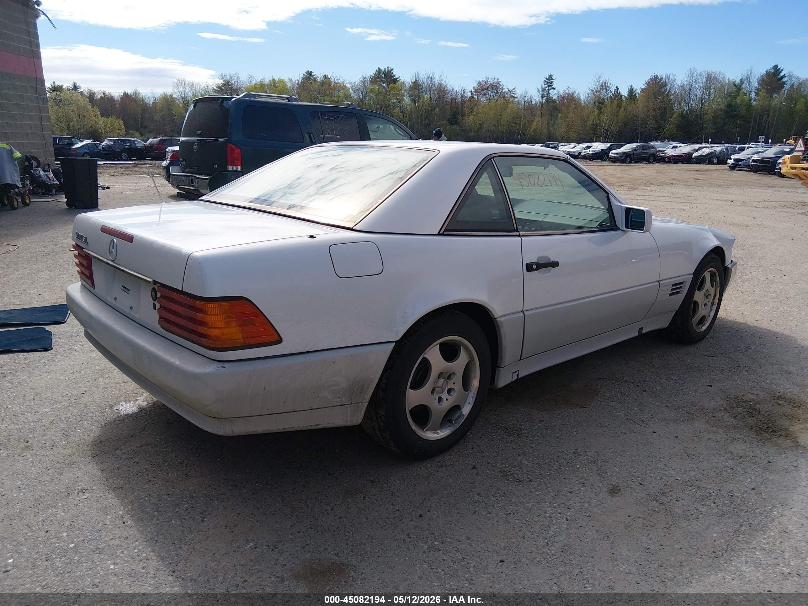 1991 Mercedes-benz 500 Sl White vin: WDBFA66E1MF023981