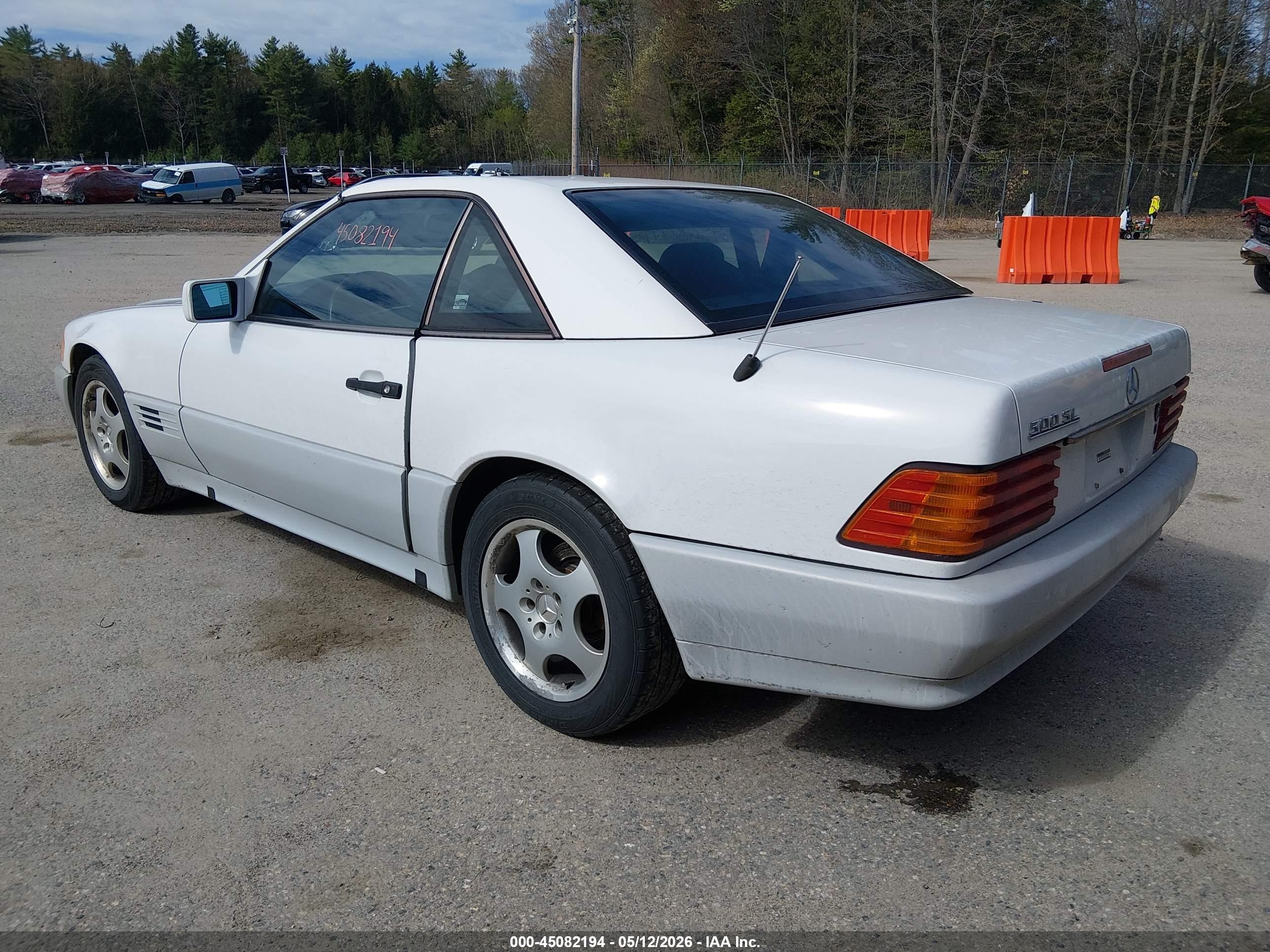 1991 Mercedes-benz 500 Sl White vin: WDBFA66E1MF023981