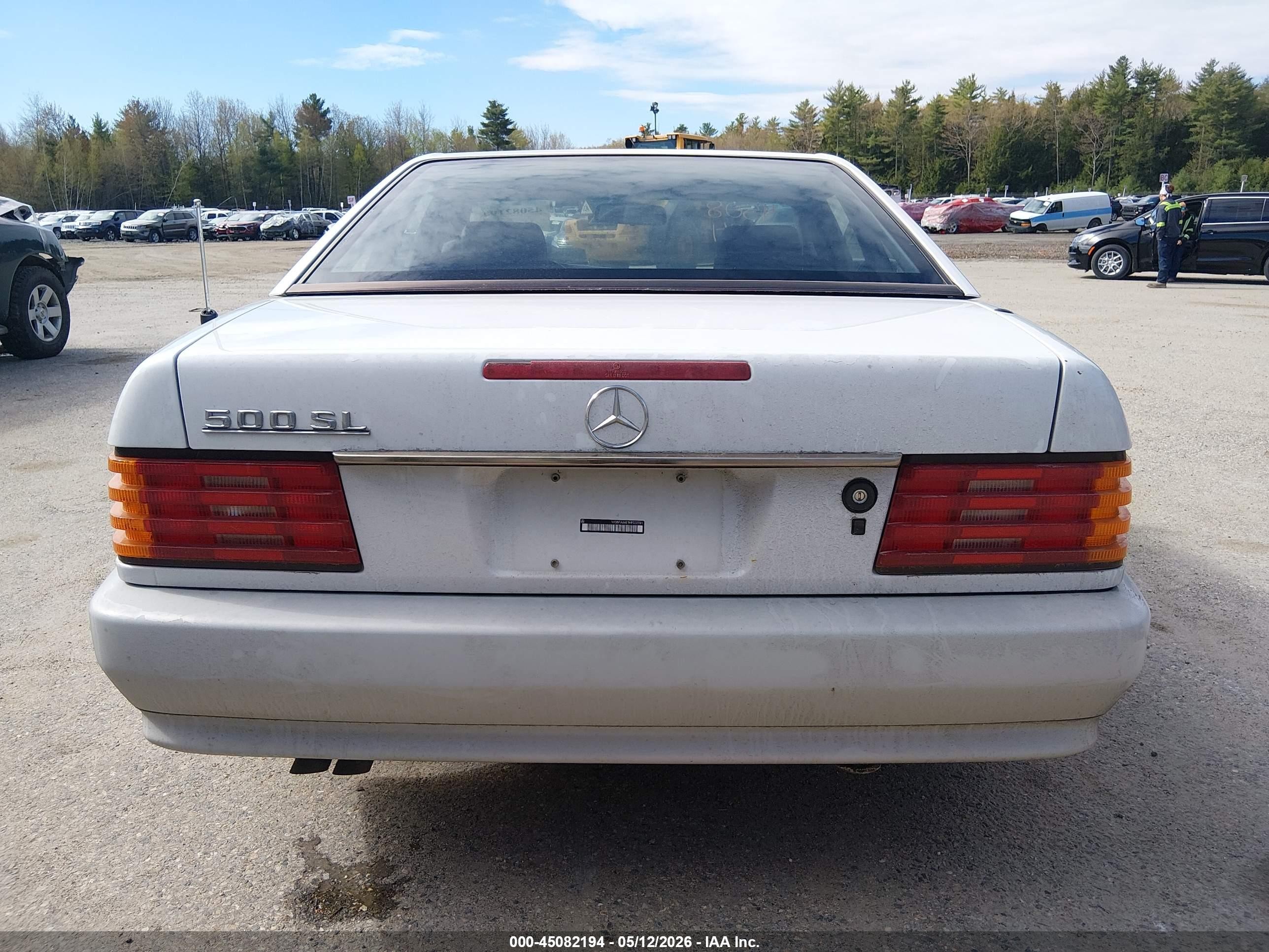 1991 Mercedes-benz 500 Sl White vin: WDBFA66E1MF023981