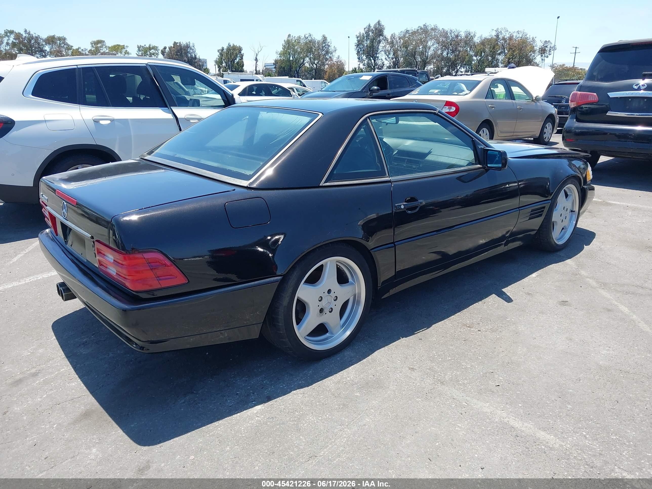 1991 Mercedes-benz 500 Sl Black vin: WDBFA66E1MF029215
