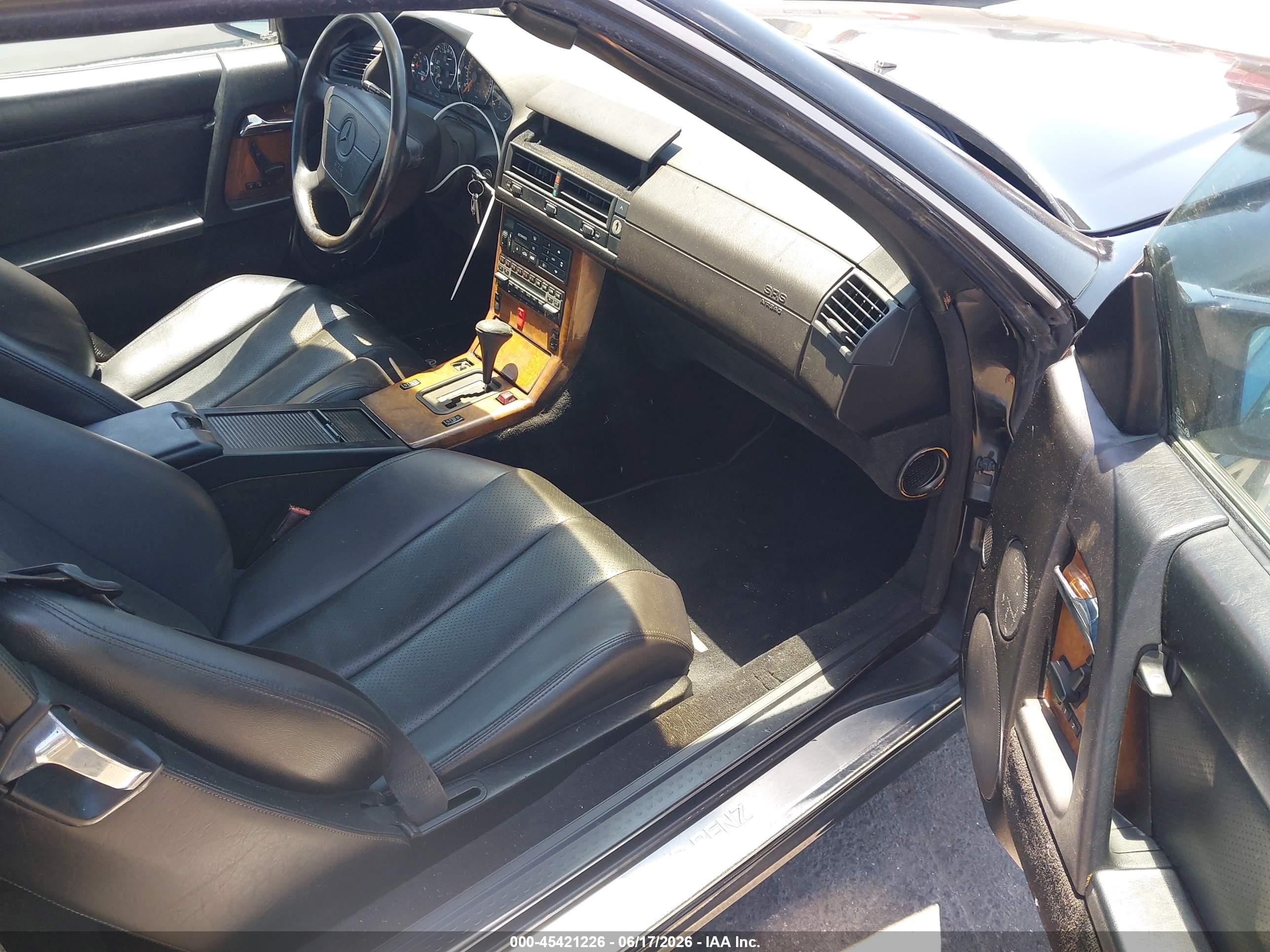 1991 Mercedes-benz 500 Sl Black vin: WDBFA66E1MF029215