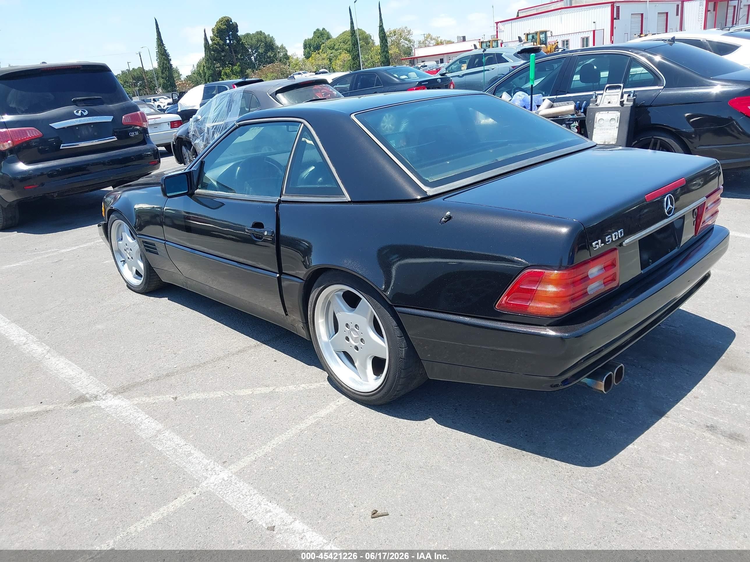 1991 Mercedes-benz 500 Sl Black vin: WDBFA66E1MF029215