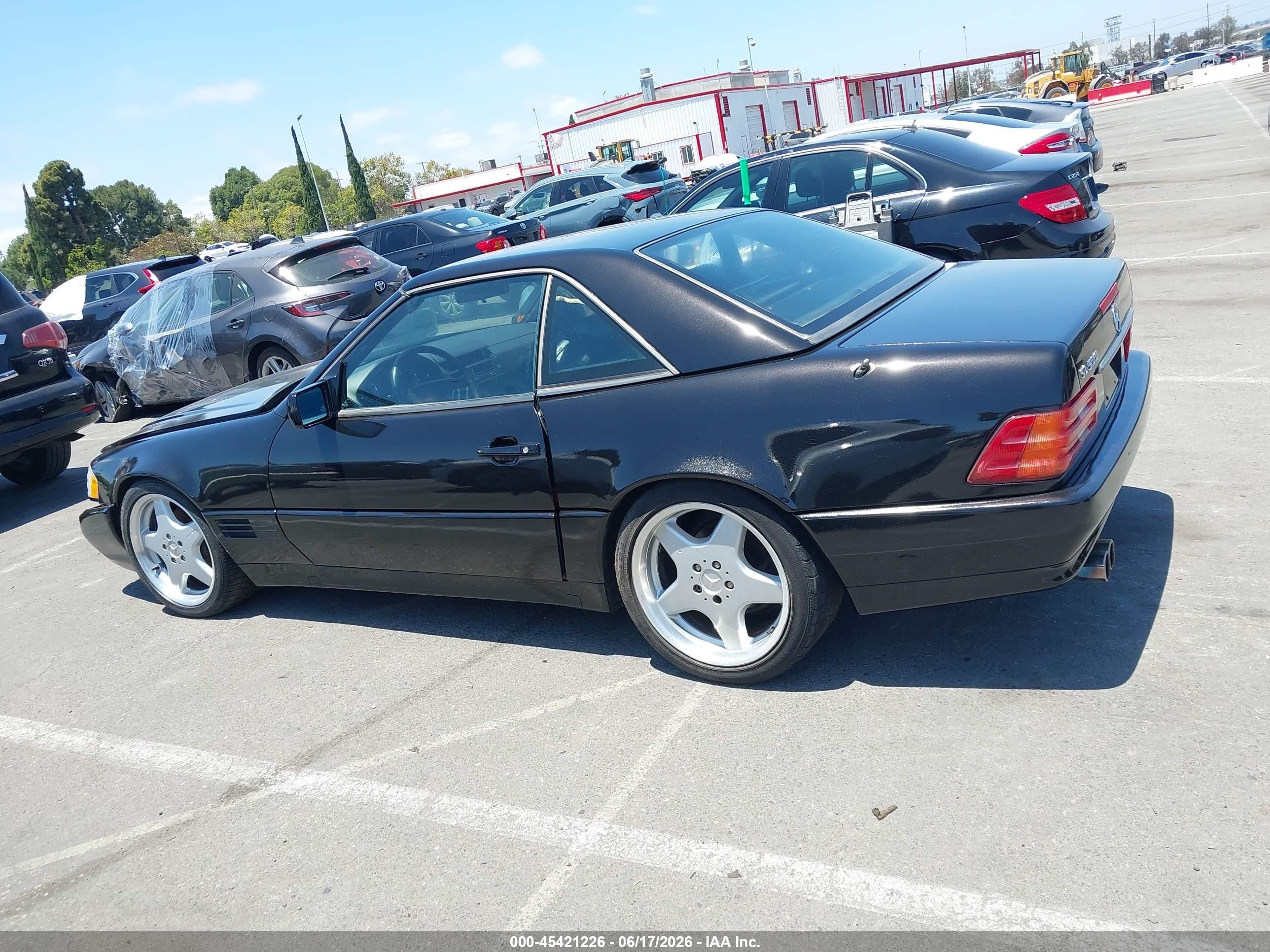 1991 Mercedes-benz 500 Sl Black vin: WDBFA66E1MF029215