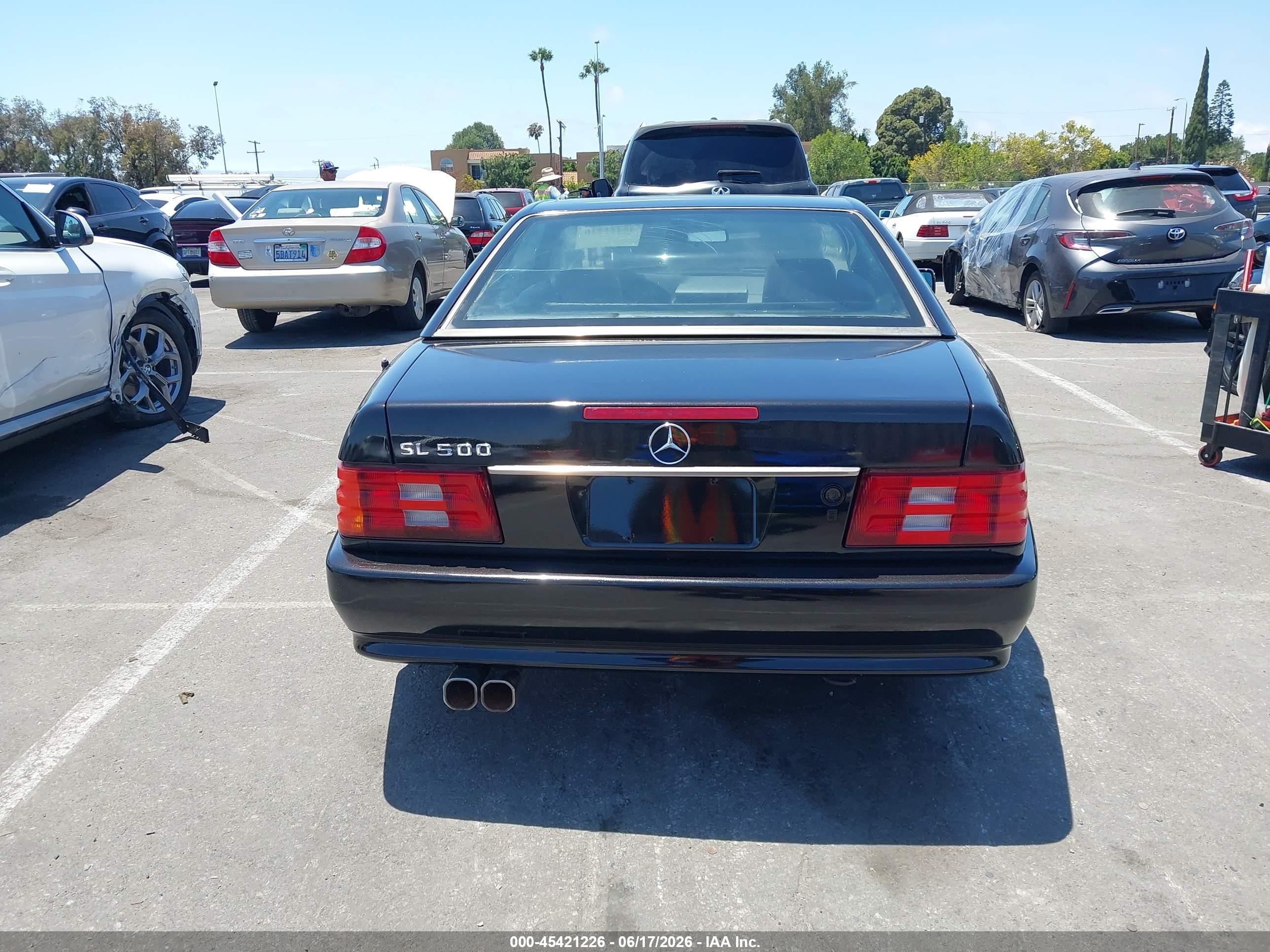 1991 Mercedes-benz 500 Sl Black vin: WDBFA66E1MF029215