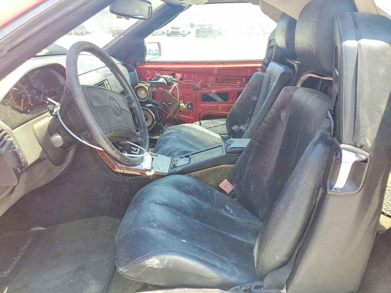 1991 Mercedes-benz 500 Sl Red vin: WDBFA66E1MF030039