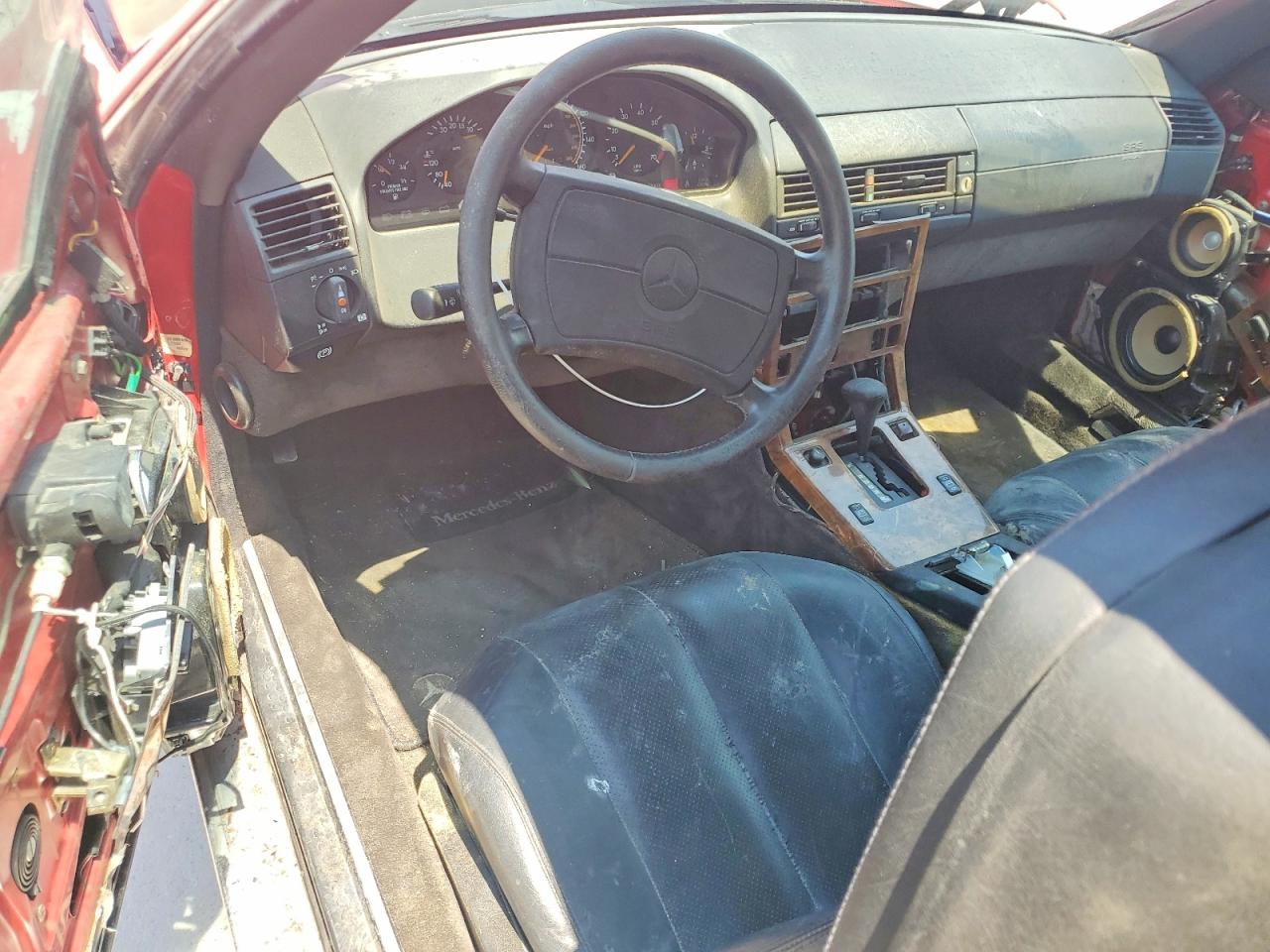 1991 Mercedes-benz 500 Sl Red vin: WDBFA66E1MF030039