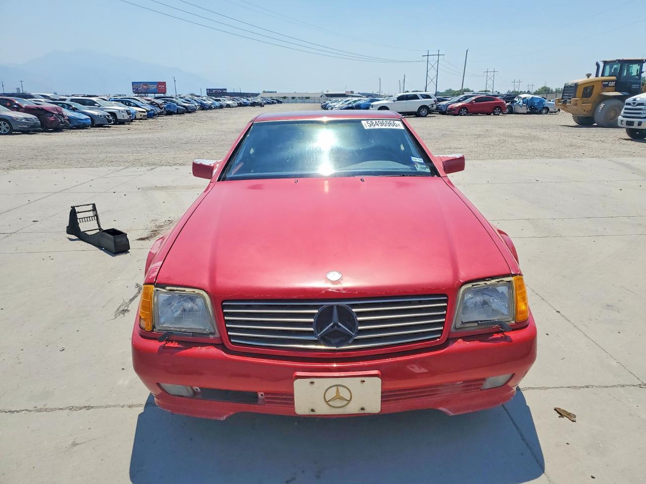 1991 Mercedes-benz 500 Sl Red vin: WDBFA66E1MF030039