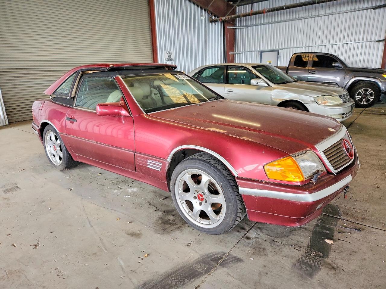 1992 Mercedes-benz 500 Sl Red vin: WDBFA66E1NF054326