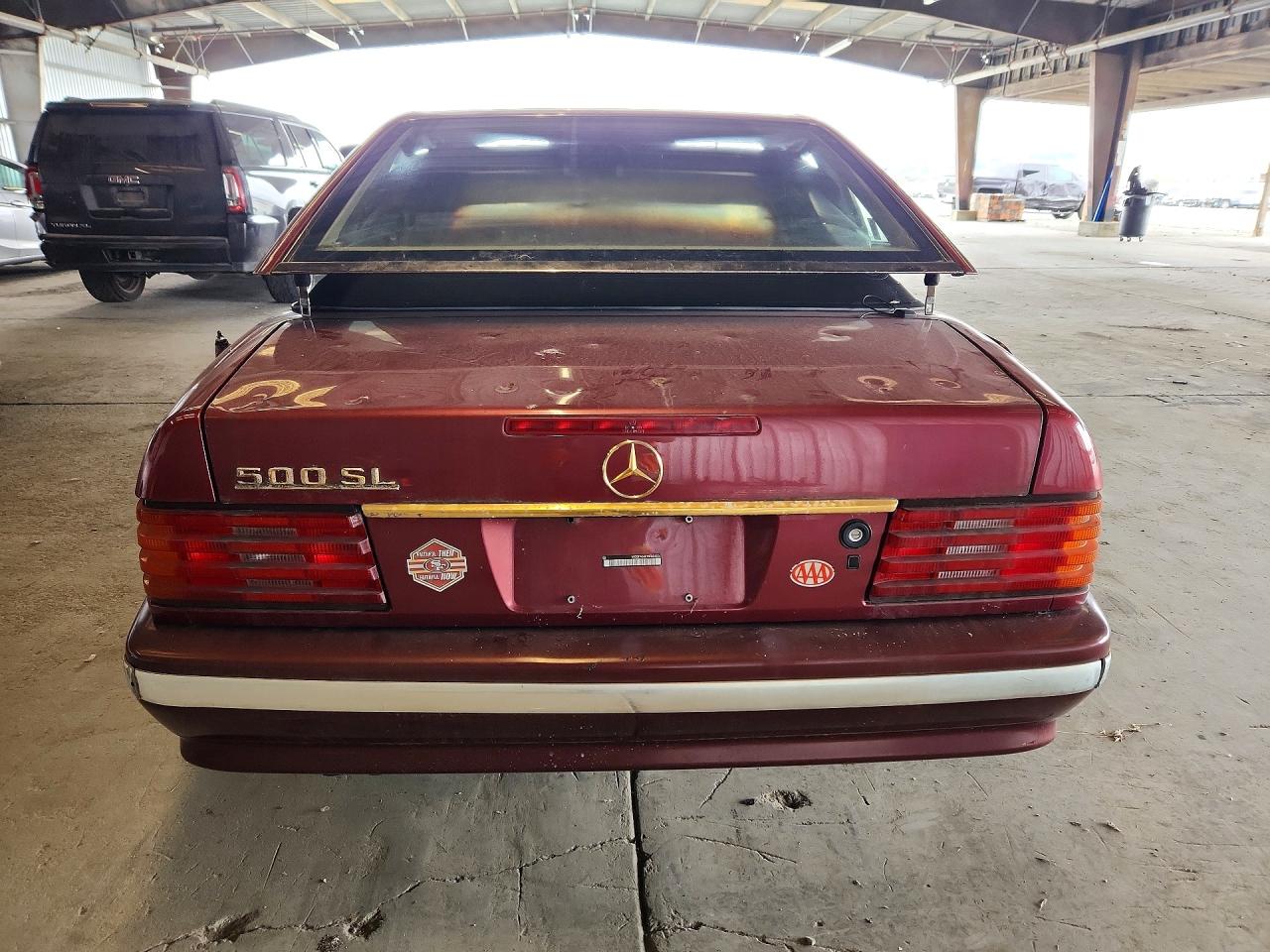 1992 Mercedes-benz 500 Sl Red vin: WDBFA66E1NF054326