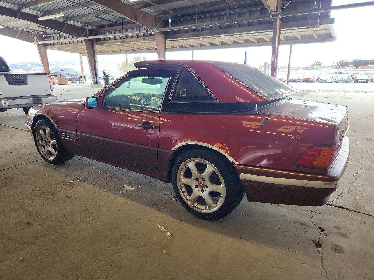 1992 Mercedes-benz 500 Sl Red vin: WDBFA66E1NF054326