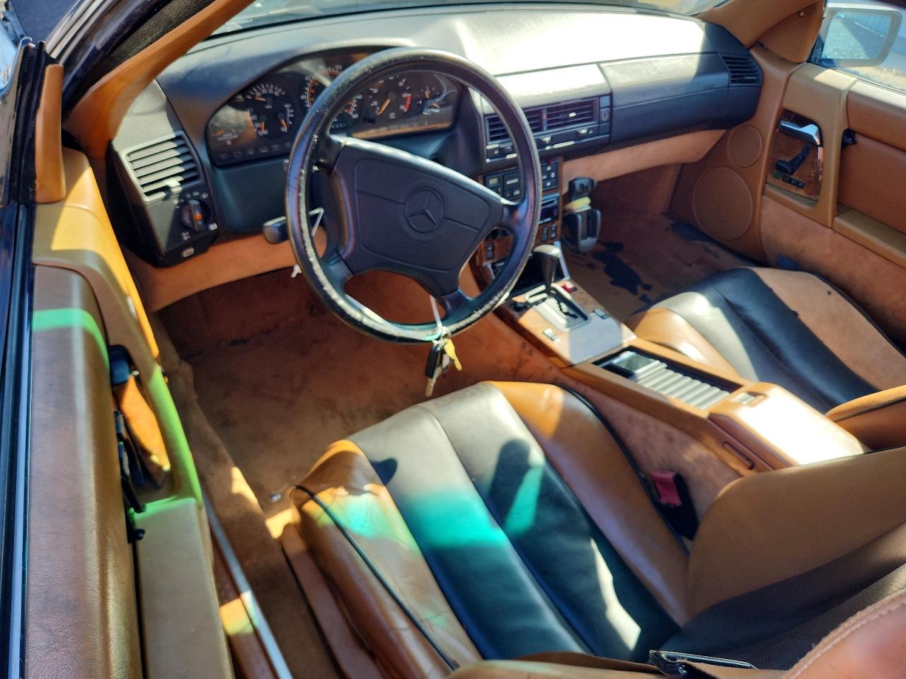 1992 Mercedes-benz 500 Sl Black vin: WDBFA66E1NF059123
