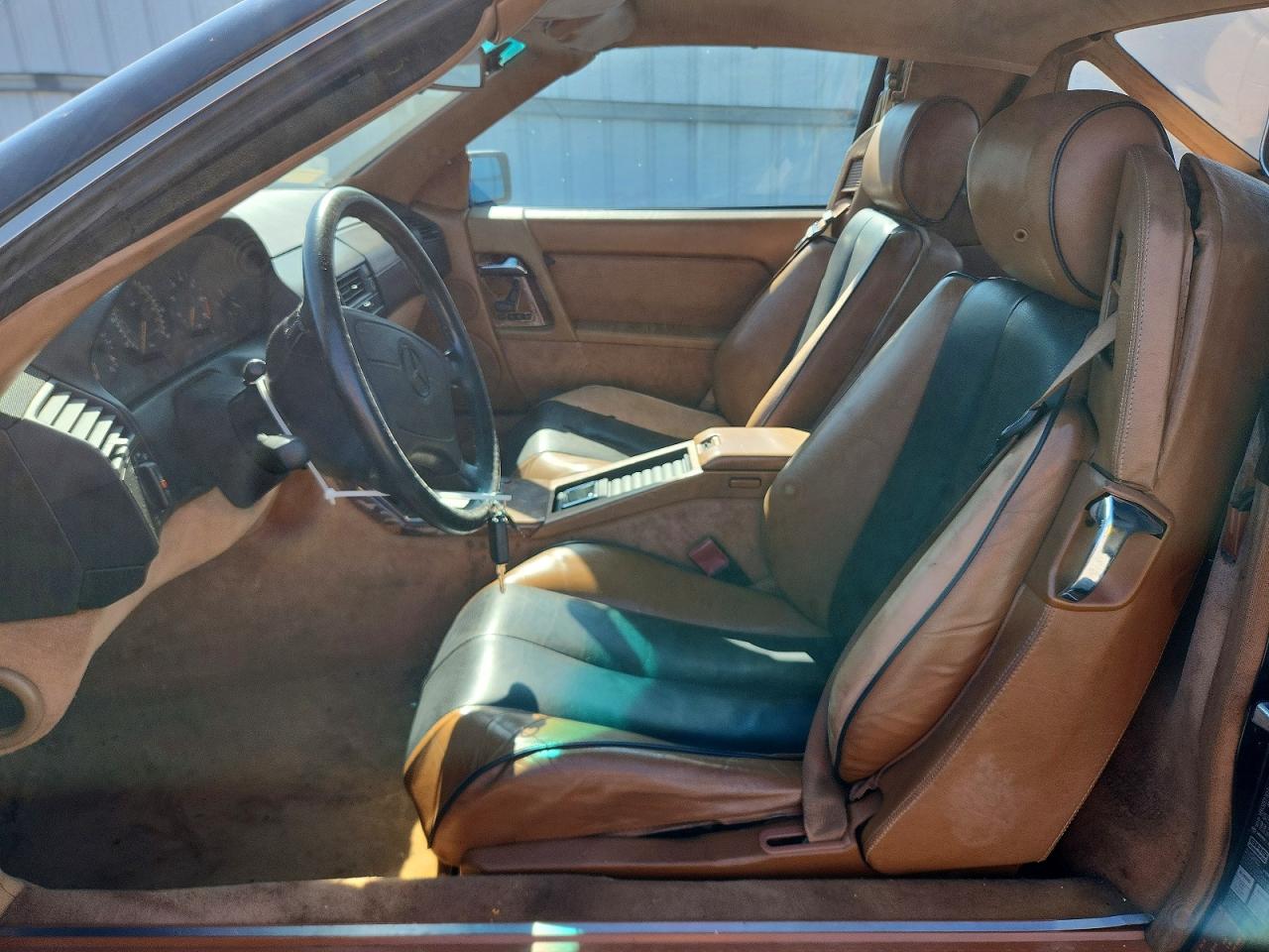 1992 Mercedes-benz 500 Sl Black vin: WDBFA66E1NF059123