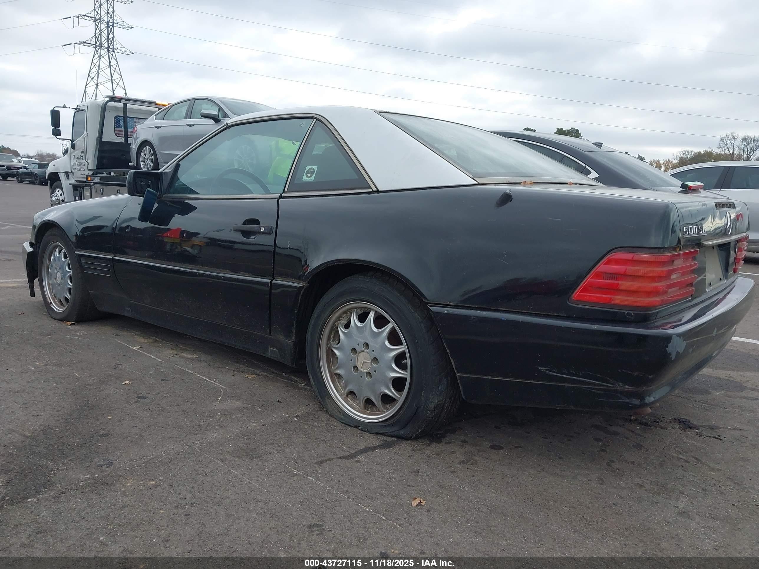 1991 Mercedes-benz 500 Sl Black vin: WDBFA66E2MF022631