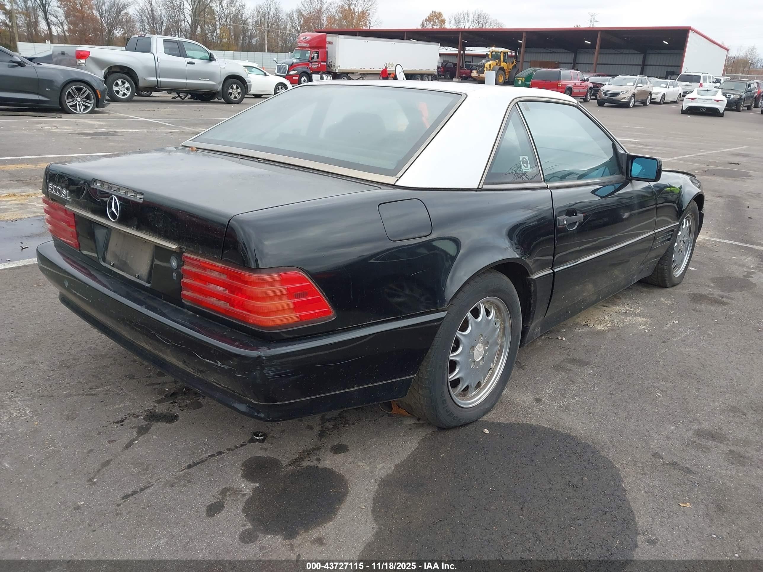 1991 Mercedes-benz 500 Sl Black vin: WDBFA66E2MF022631