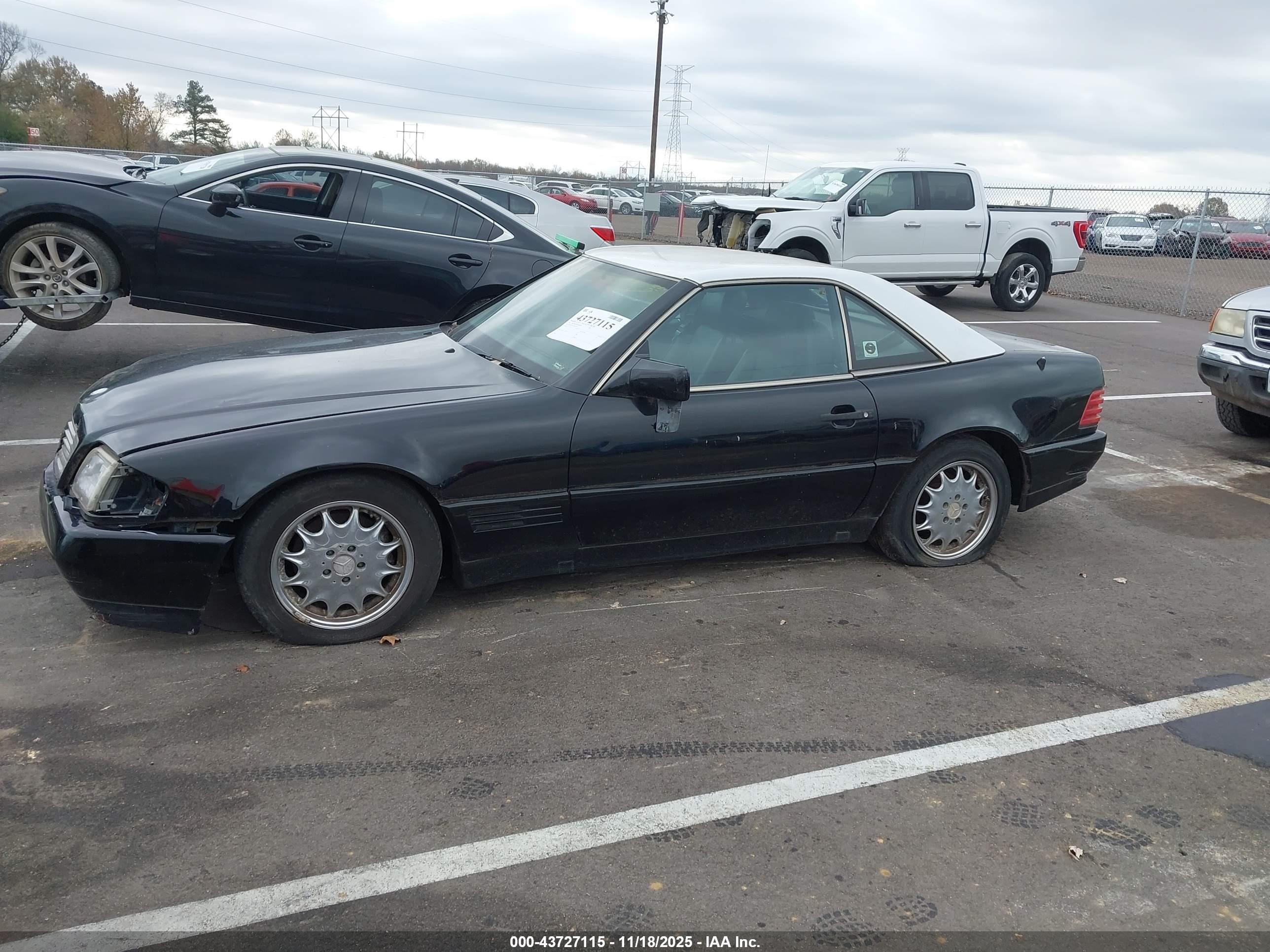 1991 Mercedes-benz 500 Sl Black vin: WDBFA66E2MF022631