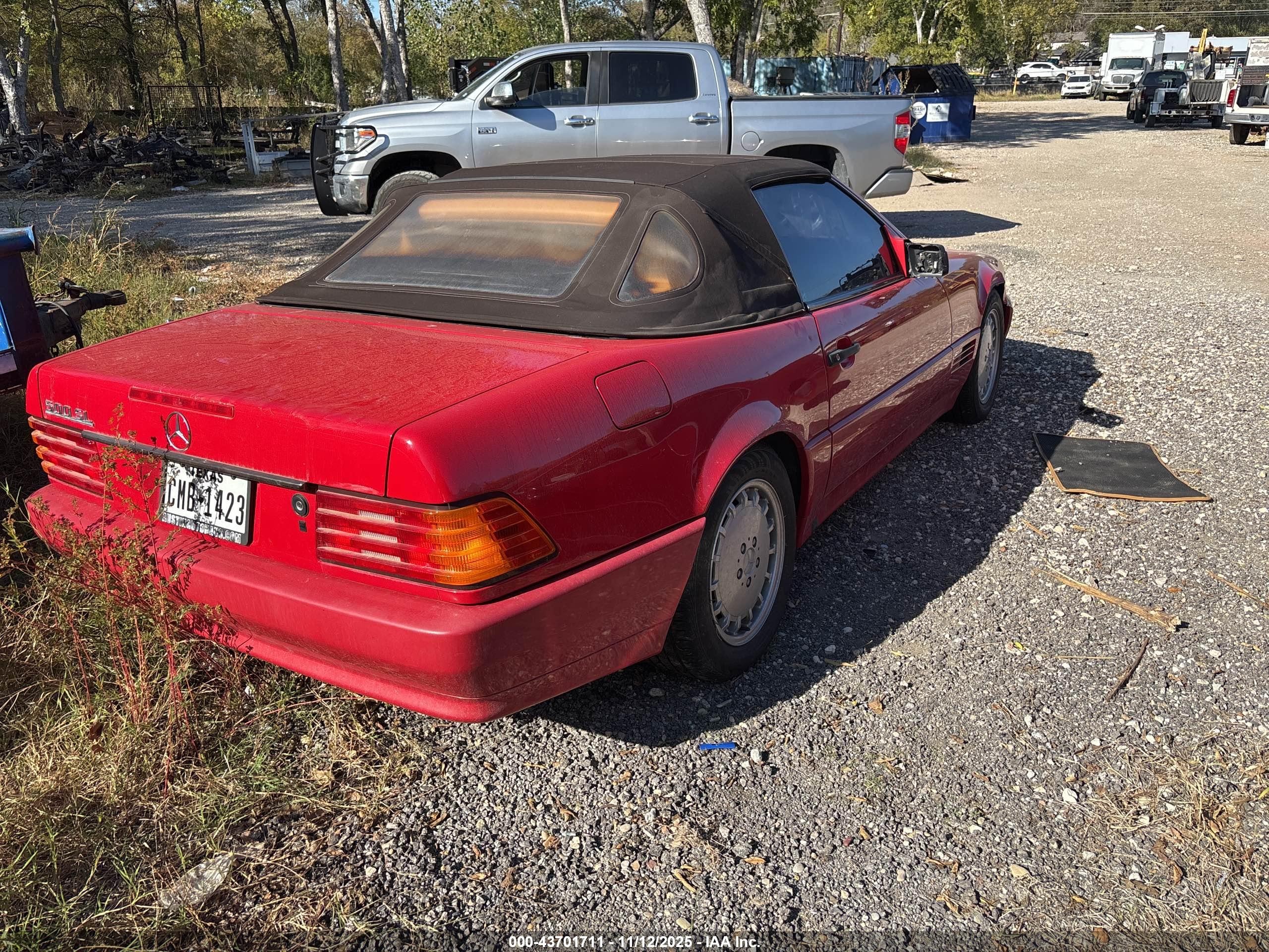 1991 Mercedes-benz 500 Sl vin: WDBFA66E2MF028459