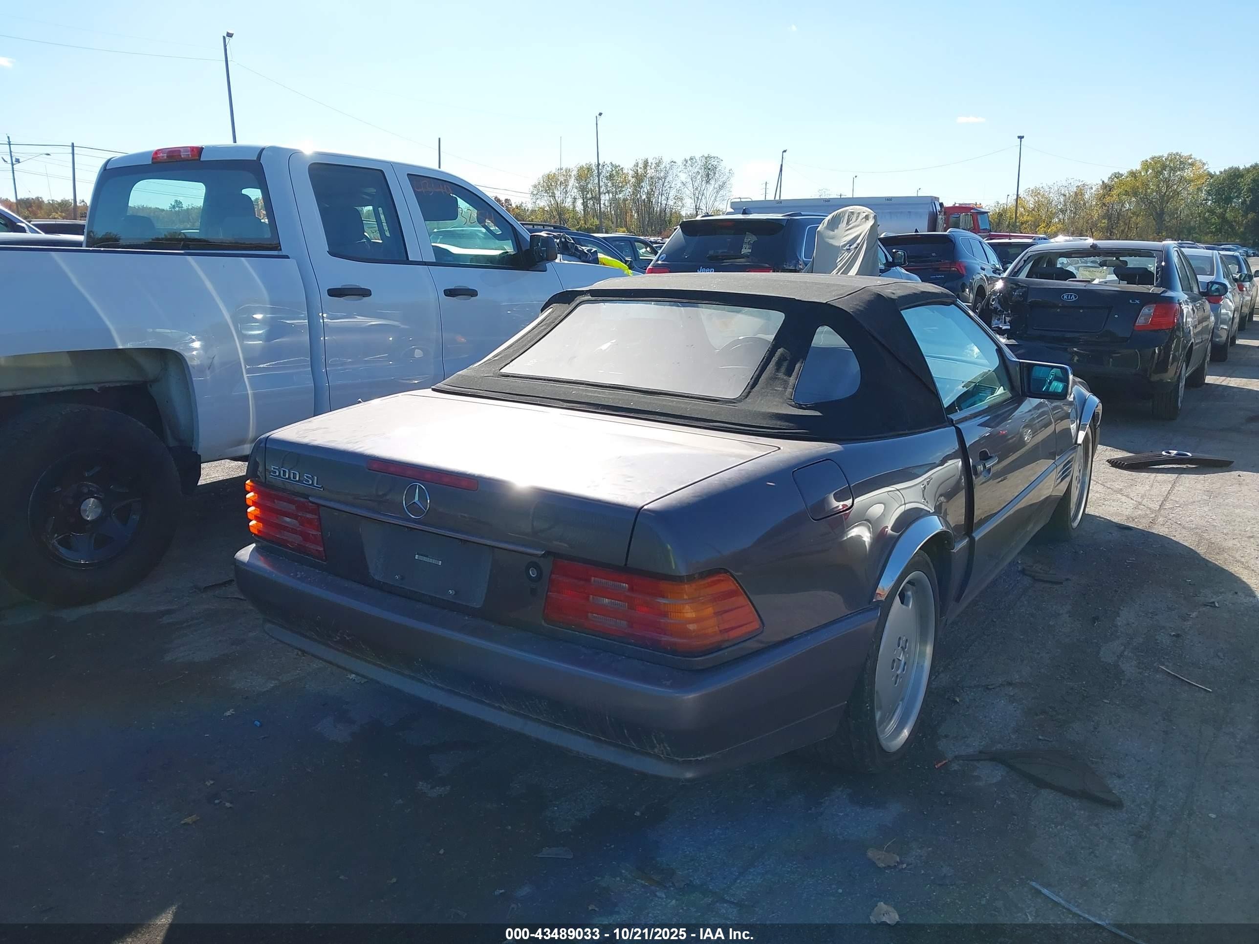 1991 Mercedes-benz 500 Sl Purple vin: WDBFA66E2MF034228