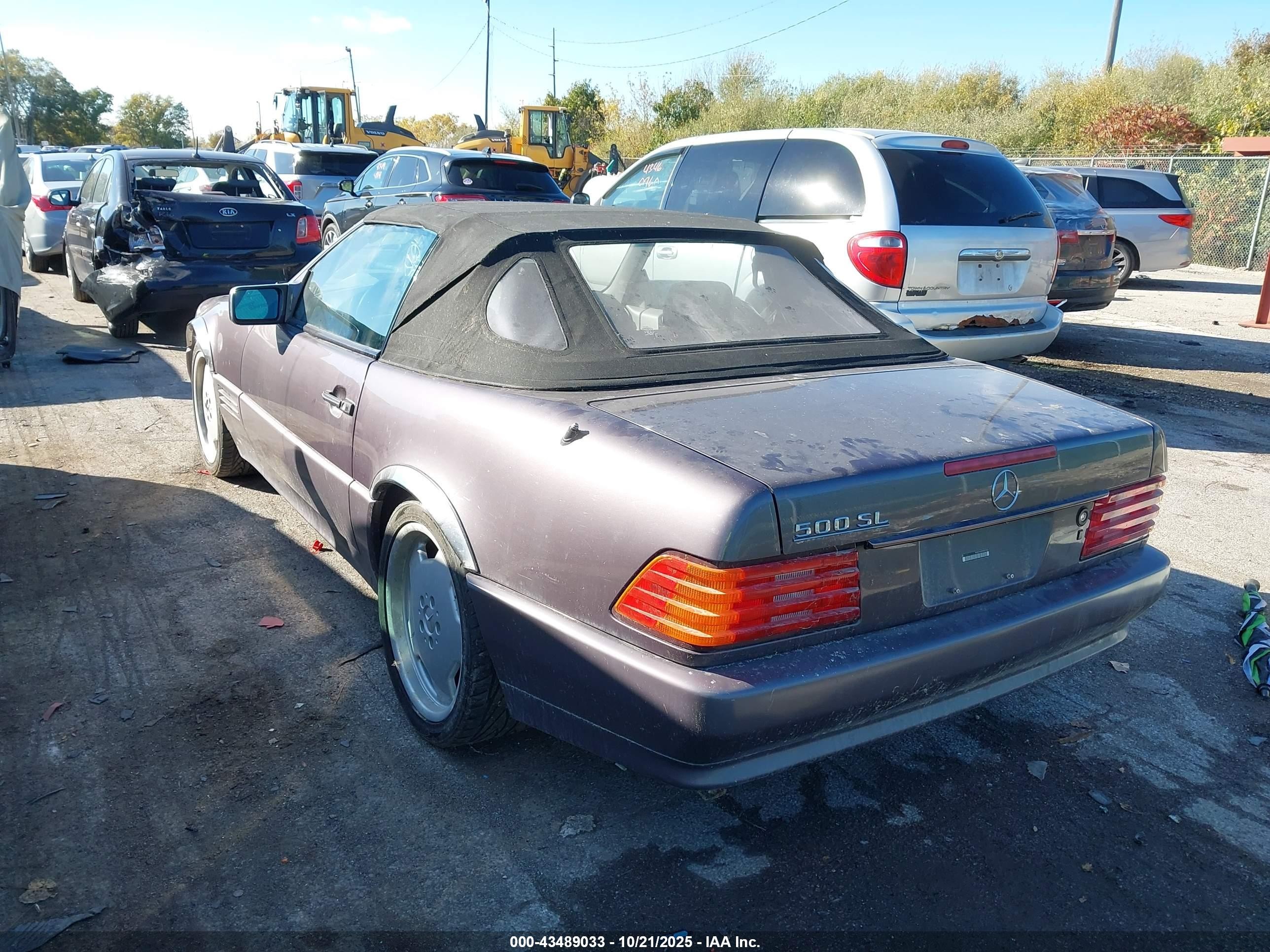 1991 Mercedes-benz 500 Sl Purple vin: WDBFA66E2MF034228