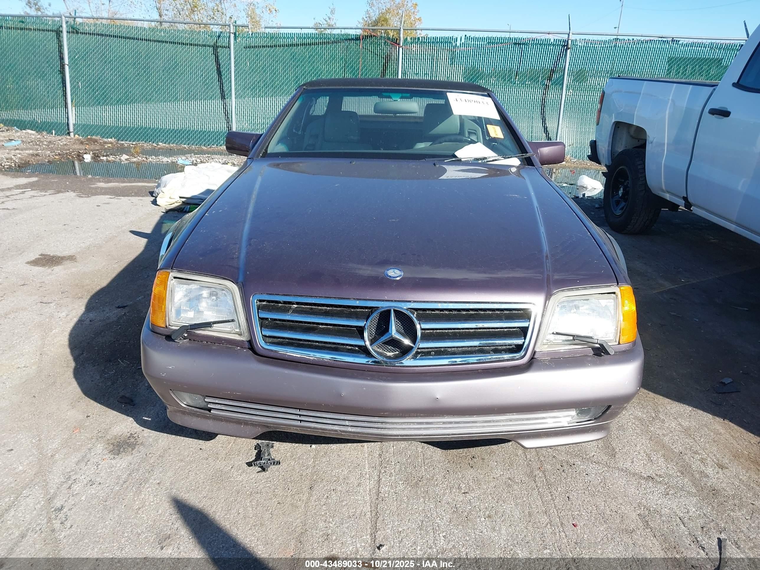 1991 Mercedes-benz 500 Sl Purple vin: WDBFA66E2MF034228
