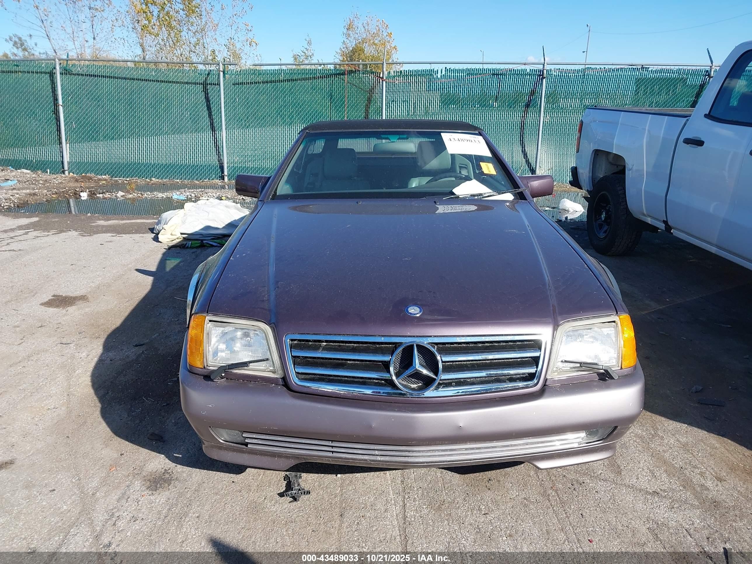 1991 Mercedes-benz 500 Sl Purple vin: WDBFA66E2MF034228
